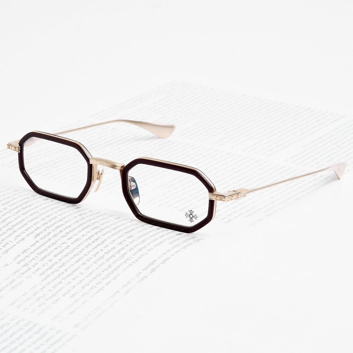 Chrome Hearts CHROME HEARTS STYLIDA CLASSIC BROWN/ MATTE GOLD PLATED GLASSES Size ONE SIZE - 2 Thumbnail