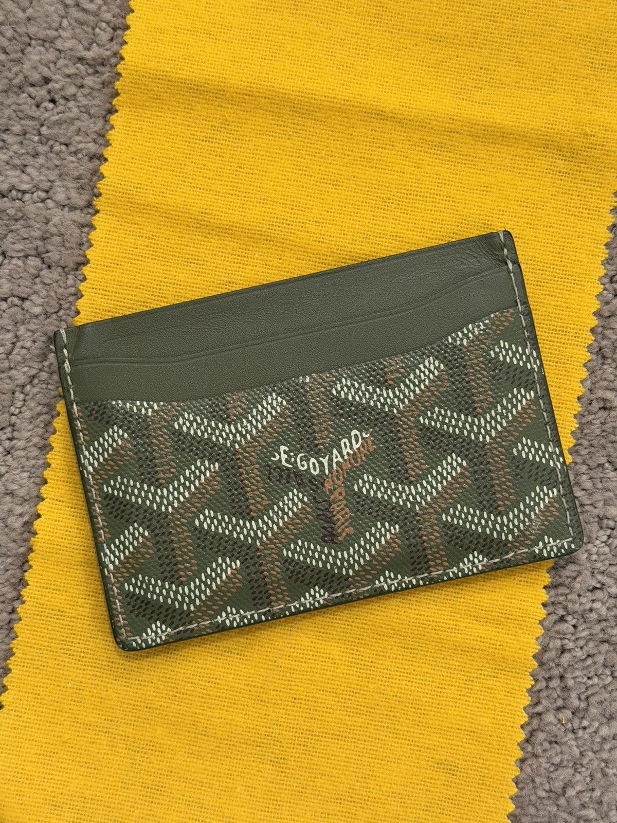Goyard Goyardine Canvas Saint-Sulpice Card Wallet - Khaki Size ONE SIZE - 3 Thumbnail