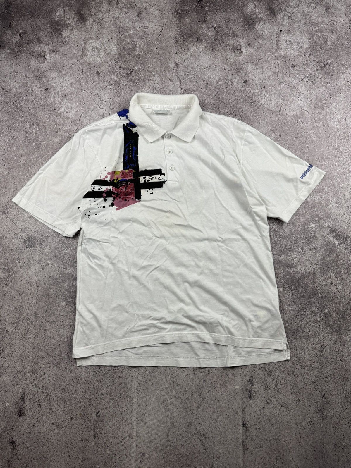 Adidas Vintage 90s Adidas Stefan Edberg Tennis Polo Tee Roger RF Size US M / EU 48-50 / 2 - 1 Thumbnail