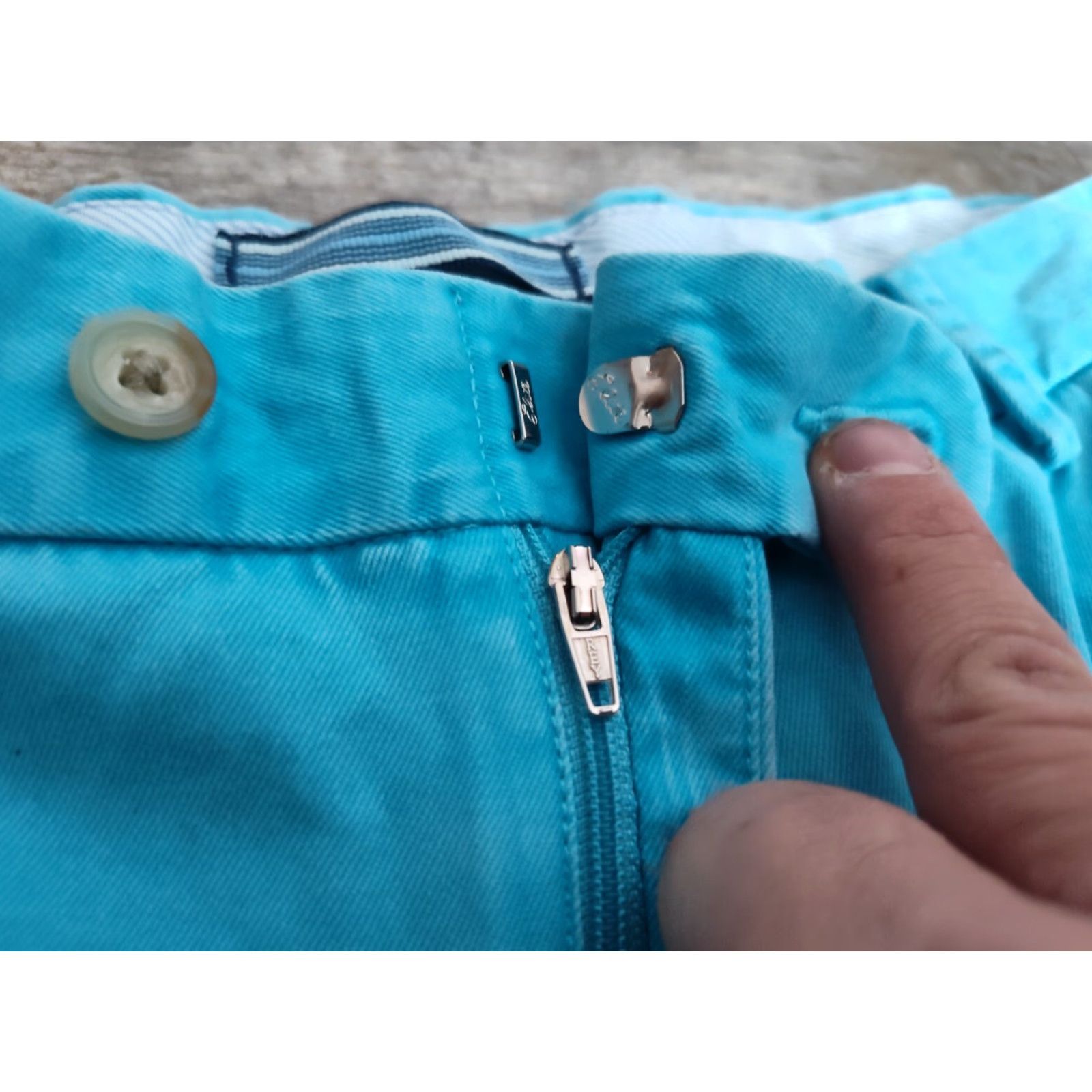 Peter Millar VINTAGE? No, Peter Millar Winston Chino Short Mens 34 Waist 9" Inseam Blue Canvas Cotton Casual Modern Regular Mens Size US 34 / EU 50 - 6 Thumbnail