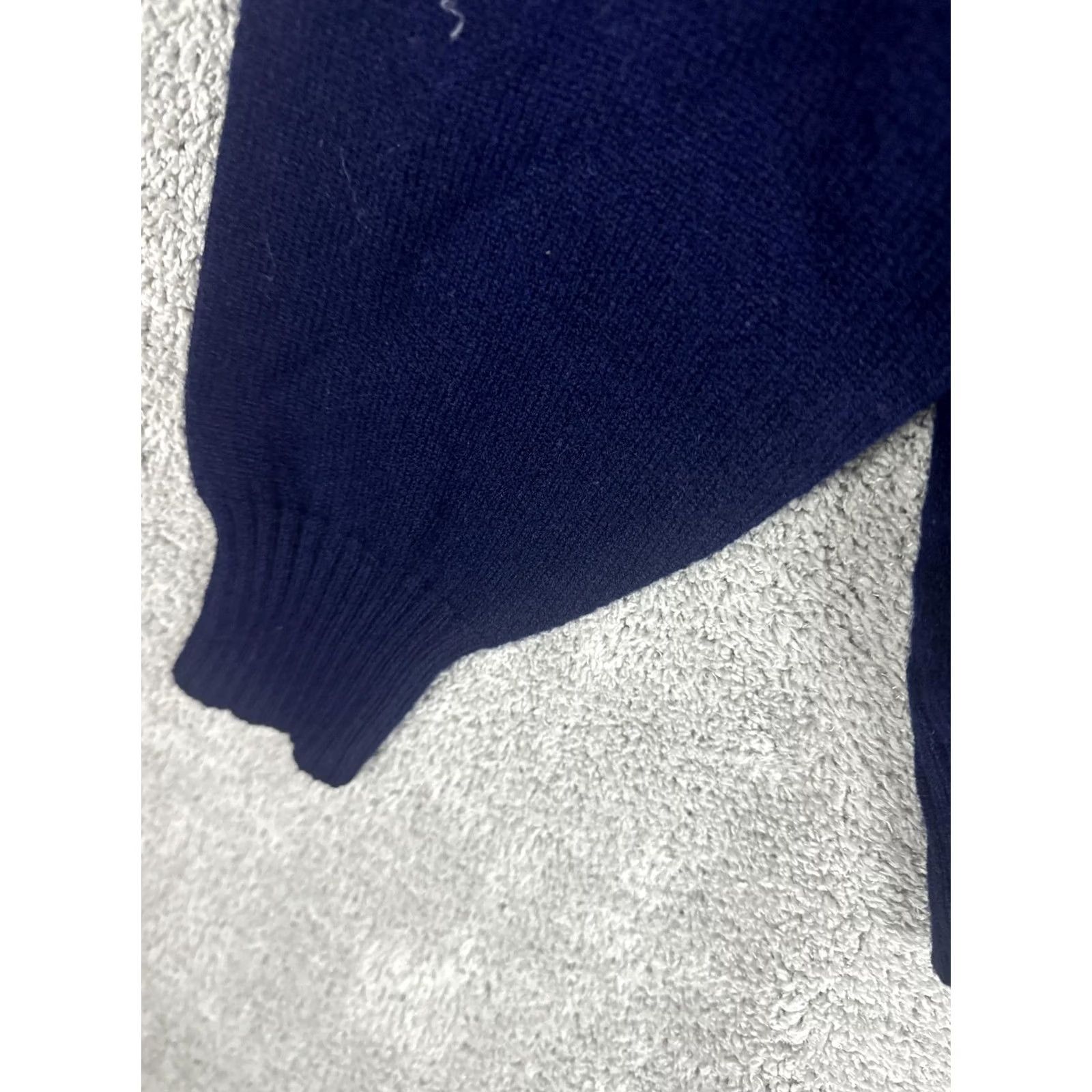 Vintage VINTAGE McGeorge Sweater Mens XL Navy Blue V Neck 100% Lambswool Made In Scotland Mens XL Knit Pullover Wool Solid Navy Blue Size US XL / EU 56 / 4 - 4 Thumbnail