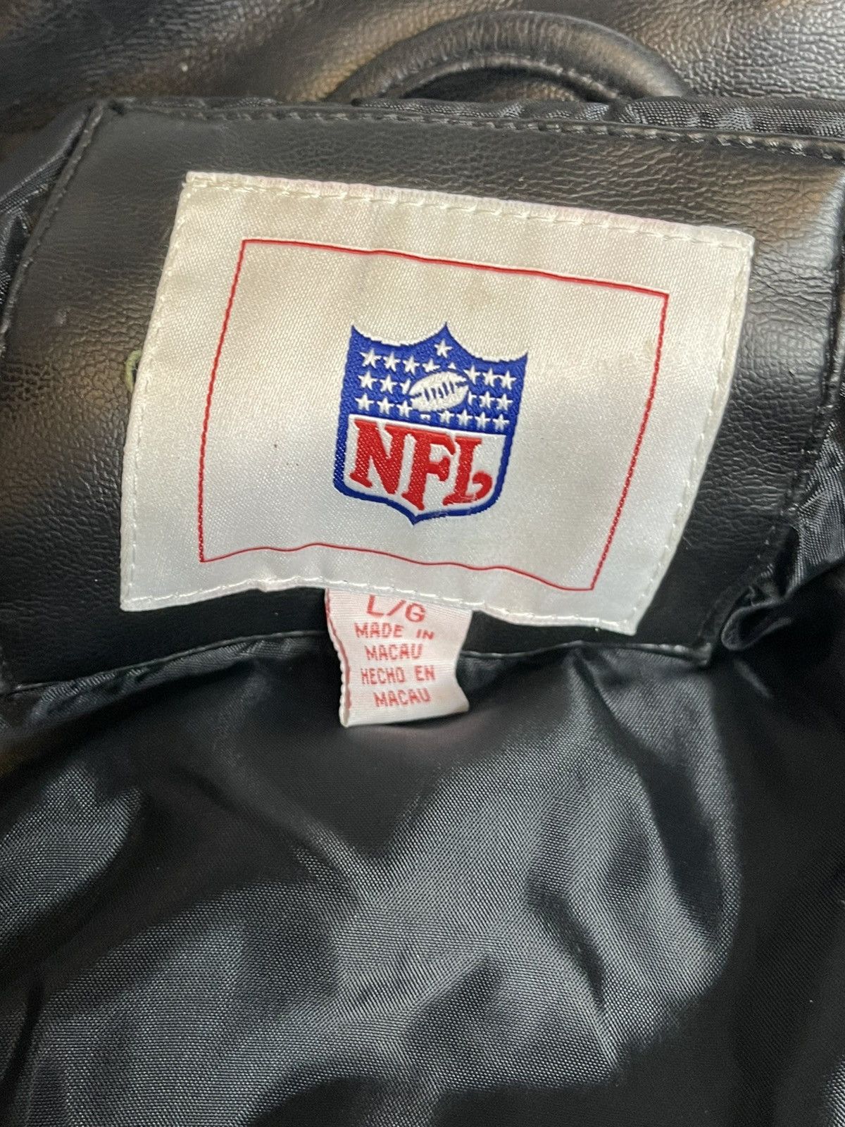 NFL Vtg Pittsburgh Steelers Faux Leather GIII Jacket NWT *FLAW Size US L / EU 52-54 / 3 - 16 Thumbnail
