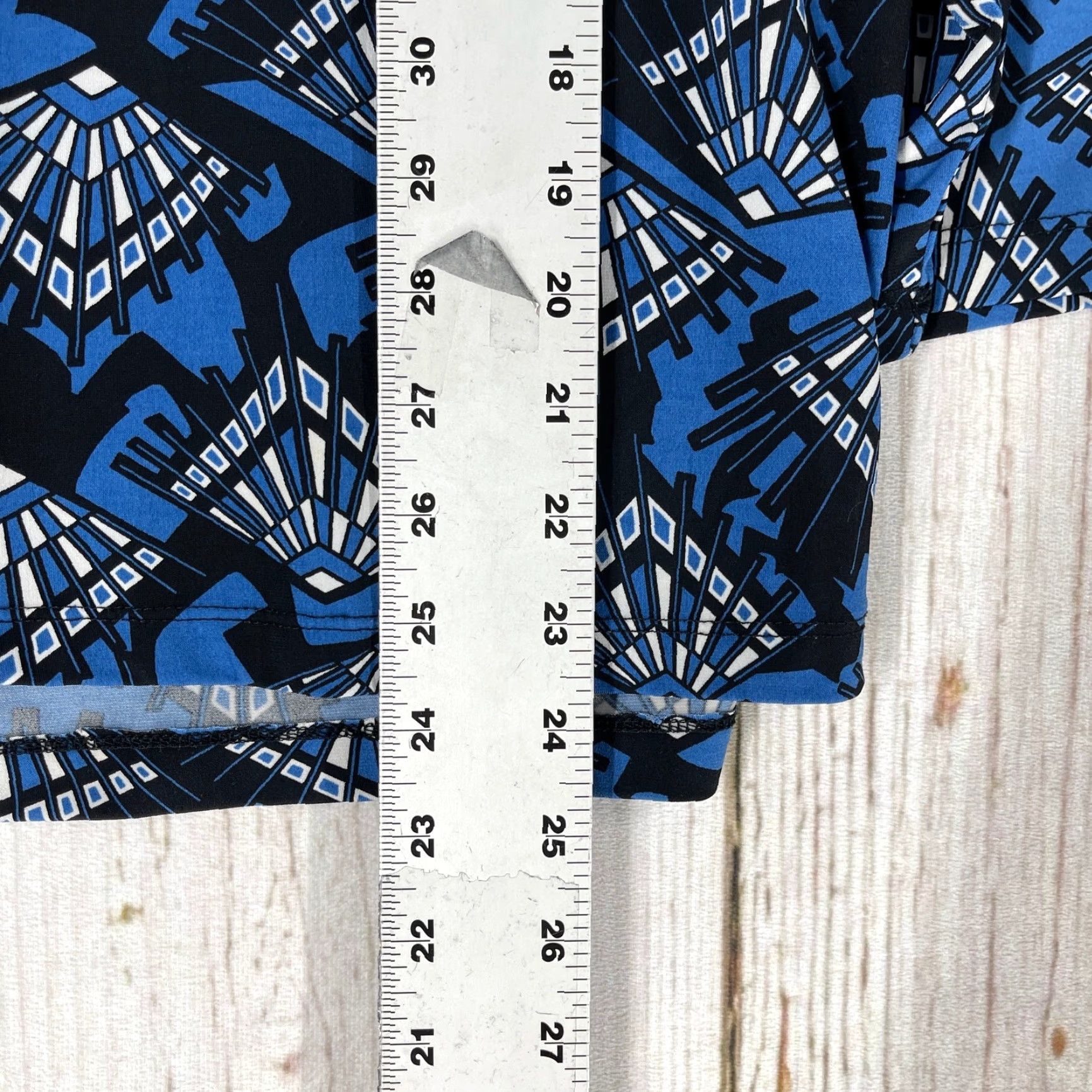 JM Collection JM Collection Women Blouse XL Blue Boho Geometric 3/4 Sleeve Casual Office Tunic Top Blouse Size XL / US 12-14 / IT 48-50 - 6 Thumbnail
