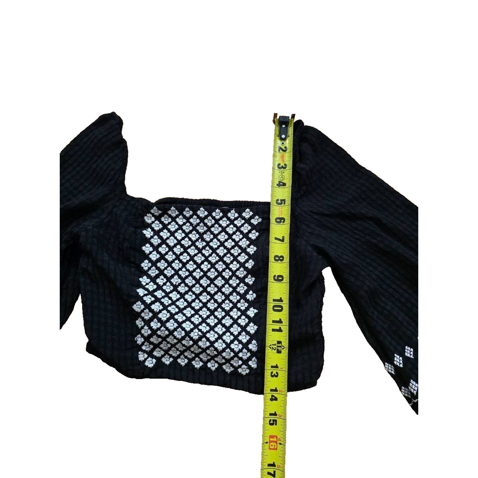 3MAN Rahi Women's Black Long-Sleeve Embroidered Top XS A001532 Size XS / US 0-2 / IT 36-38 - 3 Thumbnail