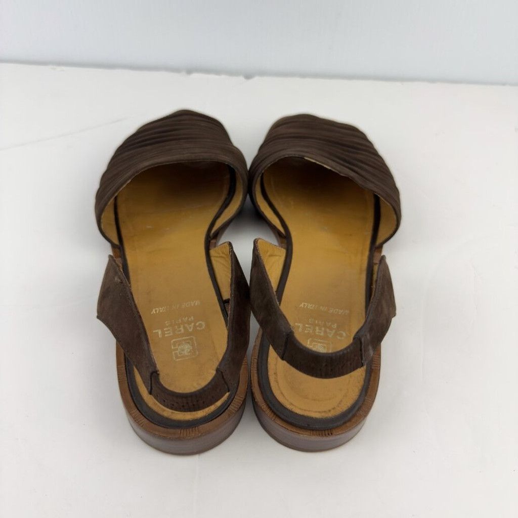 Carel Paris CAREL PARIS Luxury Brown Slingback Flat Lazy Sandals sz 41 Size US 11 / IT 41 - 6 Thumbnail