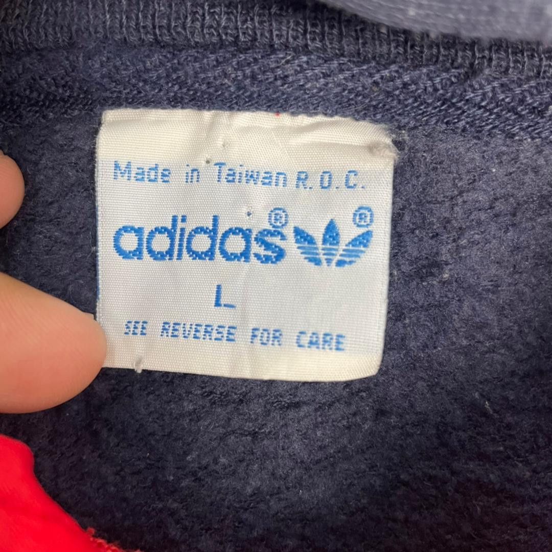 Adidas Rare Adidas Colour Block-Two Type Fabric-Snap Button Hoodie Size US L / EU 52-54 / 3 - 8 Thumbnail