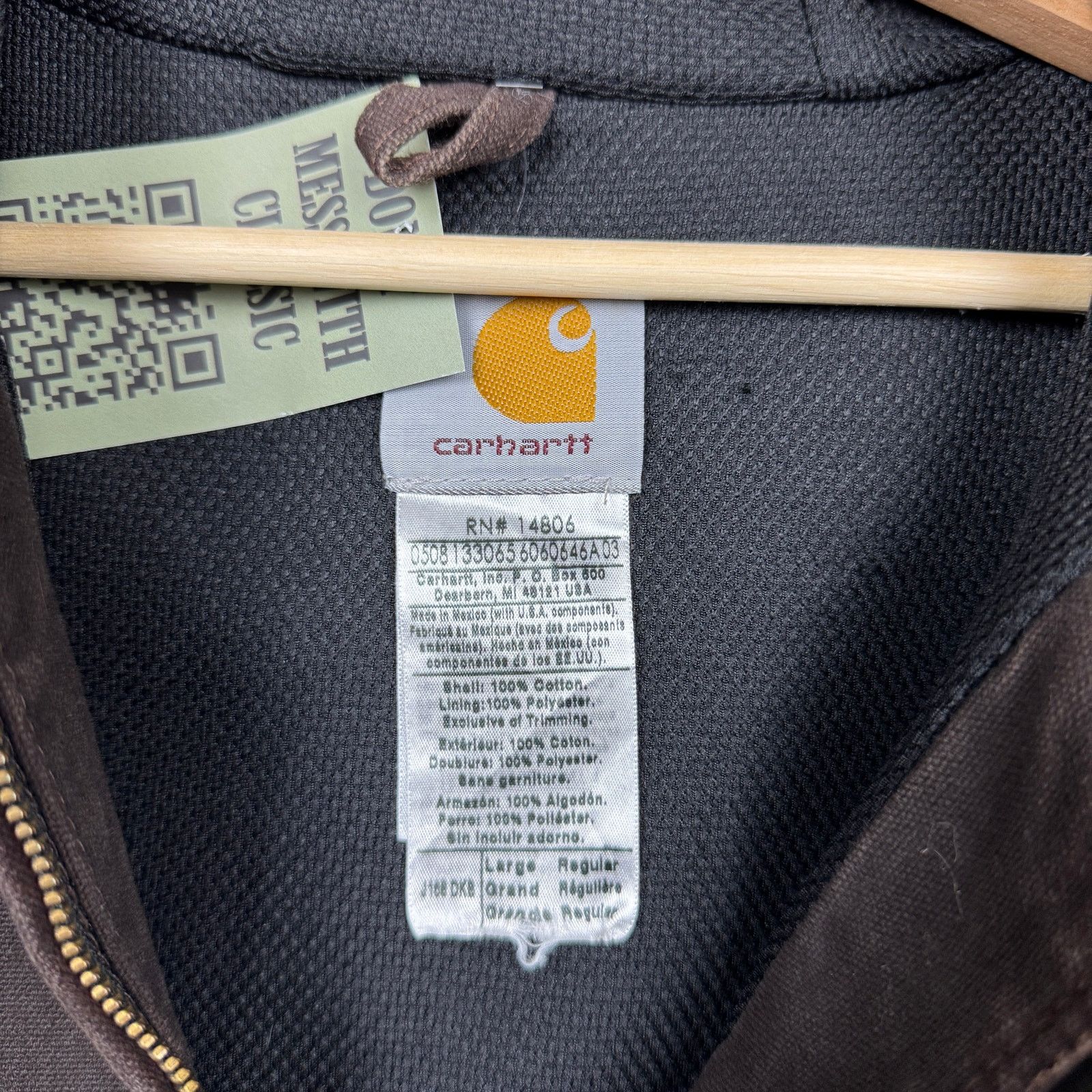Carhartt × Vintage 90s Mocha Brown Painter Carhartt Hooded Work Jacket XL 2385 Size US XL / EU 56 / 4 - 10 Thumbnail
