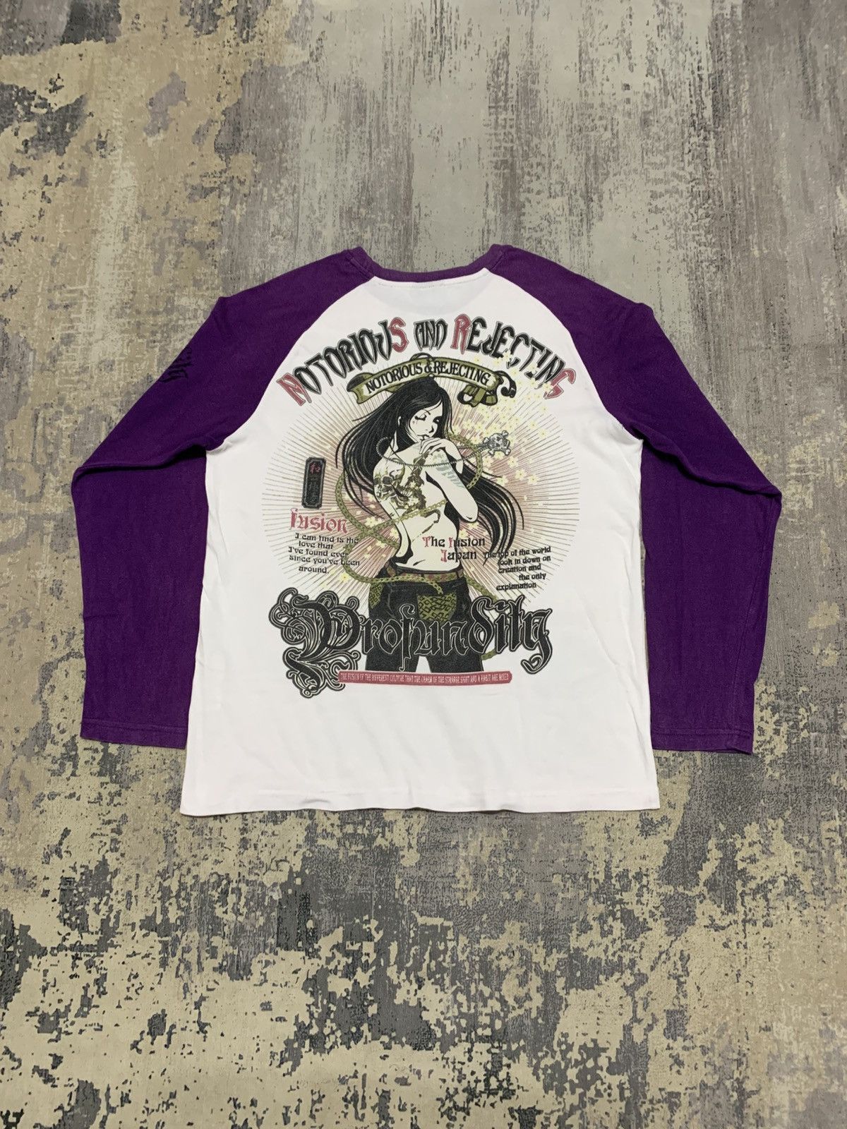 Japanese Brand The Fusion Japan Abstract Girl Sukajan TShirt Size US M / EU 48-50 / 2 - 1 Thumbnail