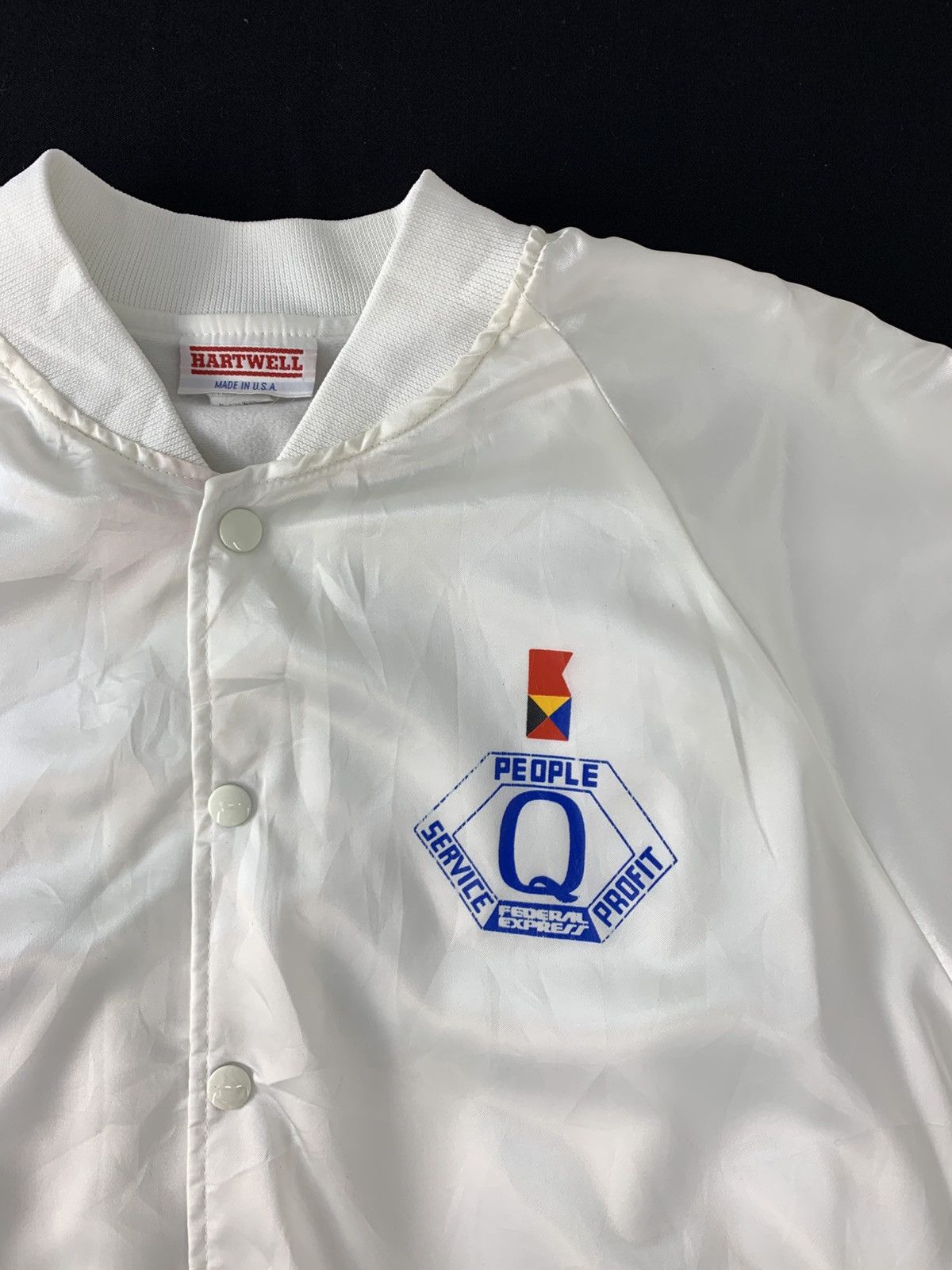 Other 90s Hartwell Federal Express Fedex Satin Bomber White Jacket Size US XL / EU 56 / 4 - 4 Thumbnail