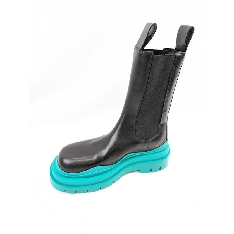 Bottega Veneta o1rshd1 Tire High Boots in Black w/ Bright Green Sole Size US 9.5 / EU 42-43 - 9 Thumbnail