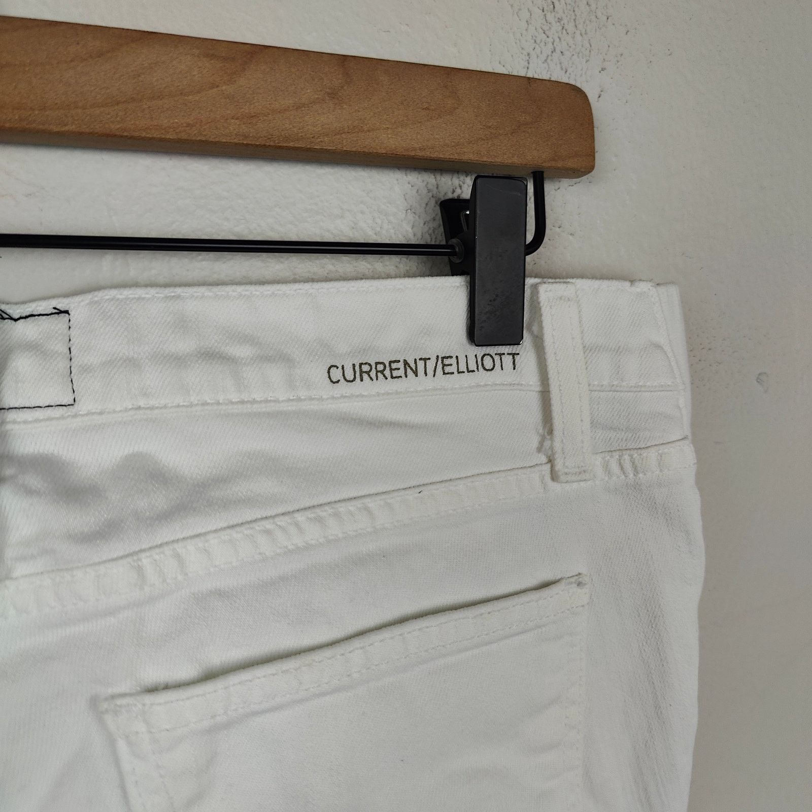 Other Hatch x Current Elliott Maternity Stiletto Jeans 29 White Size 29" - 7 Thumbnail