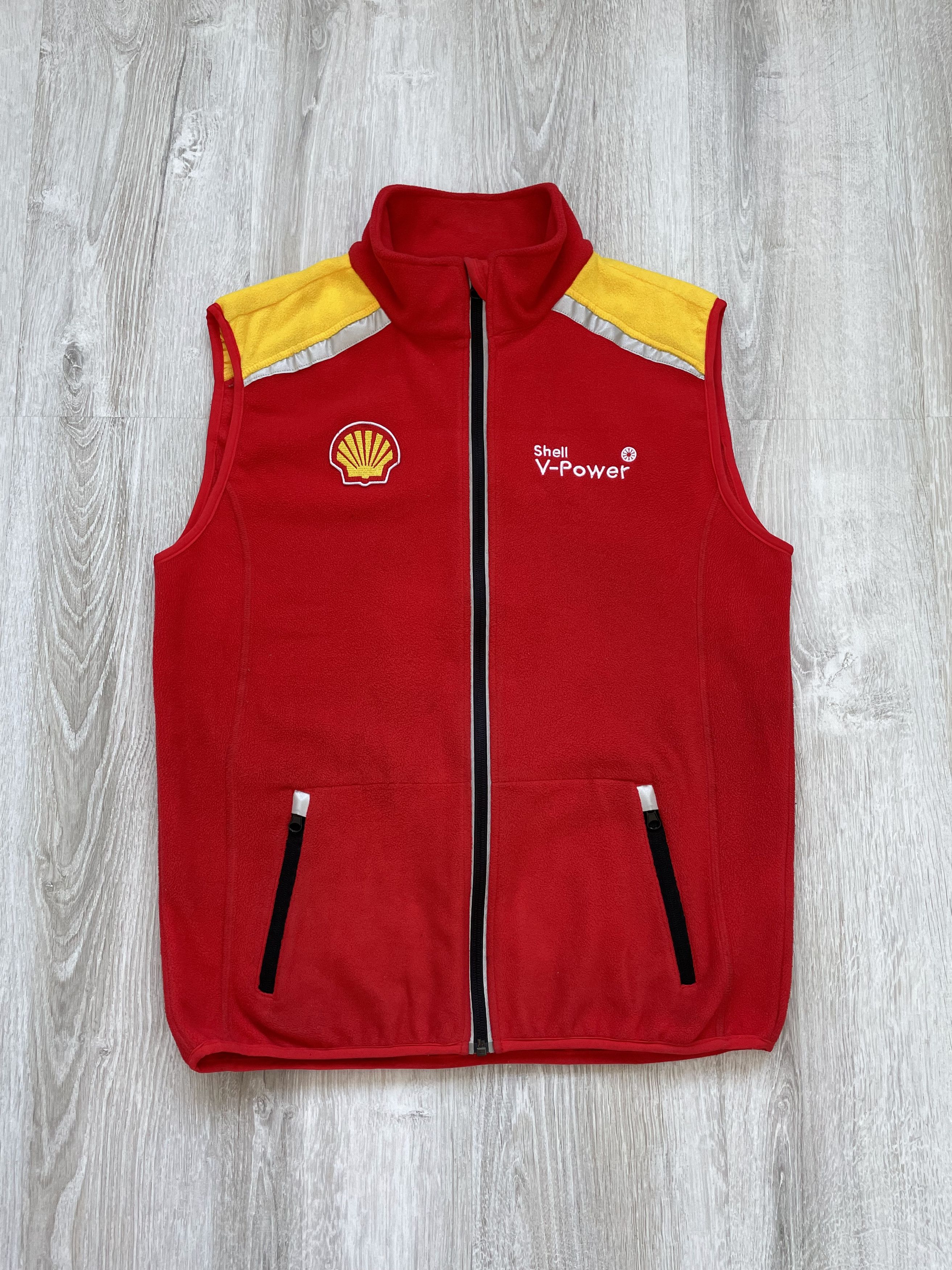 Vintage Vintage Shell V-Power Racing Fleece Vest Size US S / EU 44-46 / 1 - 1 Thumbnail