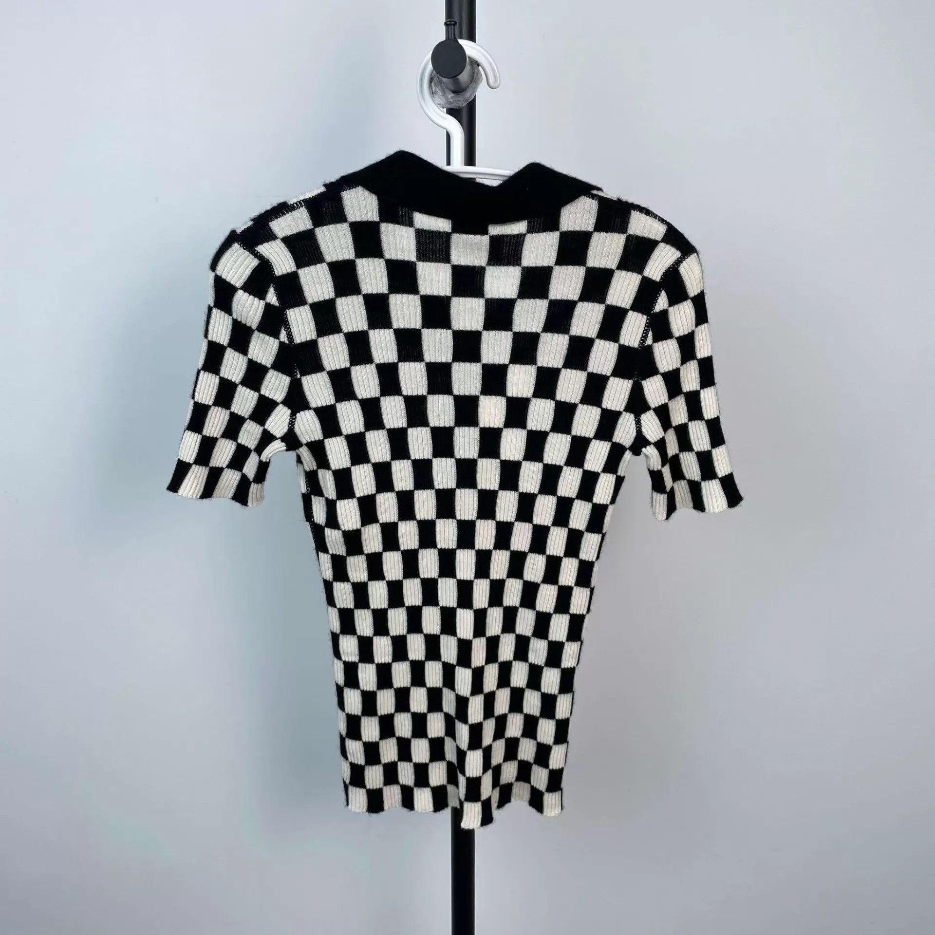 Dior Dior Knit Black White Check Short-Sleeve 97 New 42 Size M / US 6-8 / IT 42-44 - 8 Thumbnail