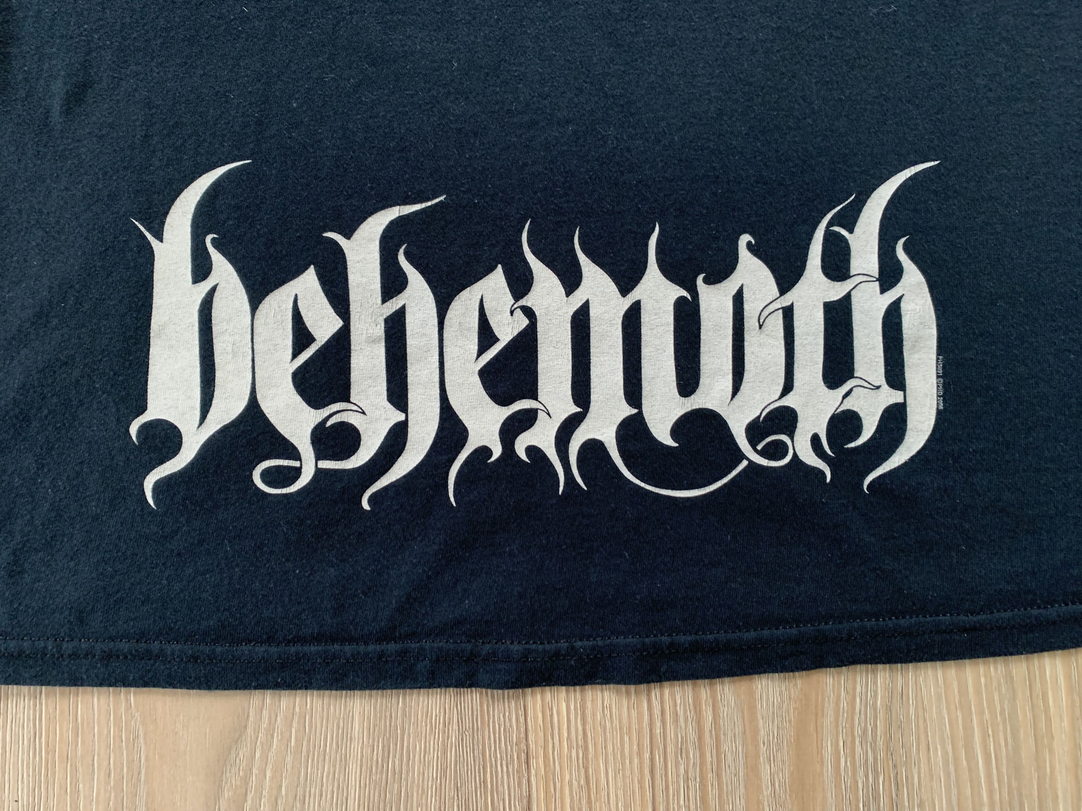 Band Tees × Gildan × Vintage Vintage Behemoth 2006 Black Metal Band T-Shirt Size US L / EU 52-54 / 3 - 8 Thumbnail