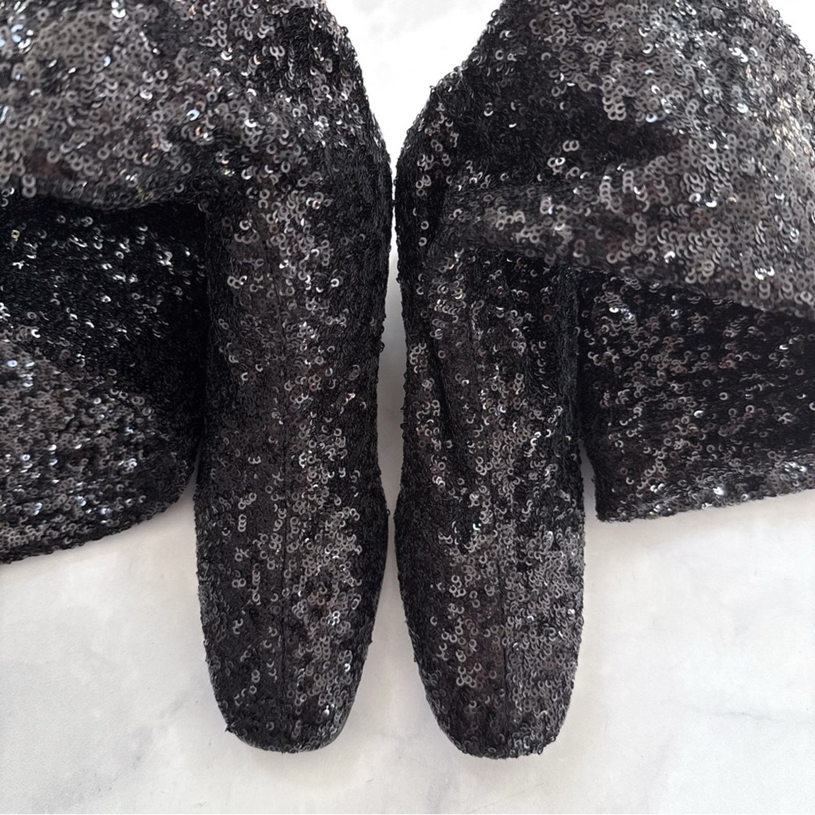 Roger Vivier NEW Roger Vivier Sequin OTK Over the Knee Boots Black 35 Size US 5 / IT 35 - 5 Thumbnail