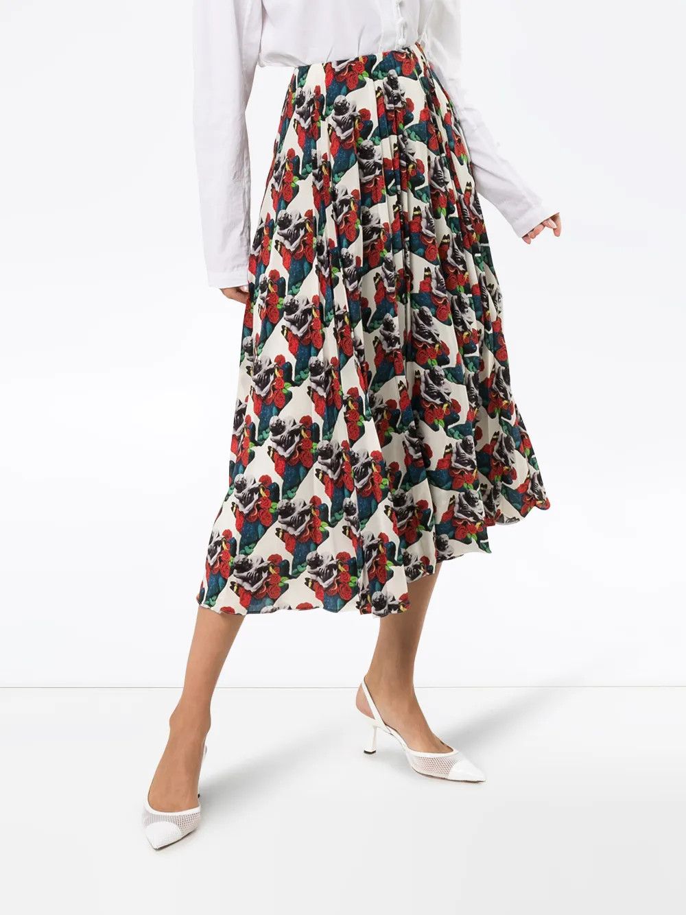 Valentino o1y0326 Midi Skirt in Multicolor Size 27" / US 4 / IT 40 - 3 Thumbnail