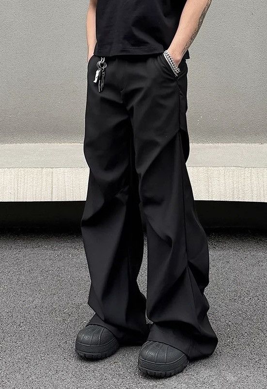 Japanese Brand × Vintage Outdoor retro cleanfit ruched pleated flared pants Size US 34 / EU 50 - 2 Thumbnail