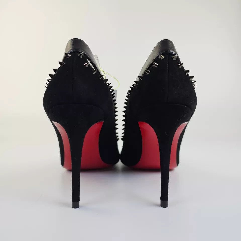 Christian Louboutin o1s1wg110125 Duvette Spikes 85mm Pumps in Black Size US 6 / IT 36 - 3 Thumbnail