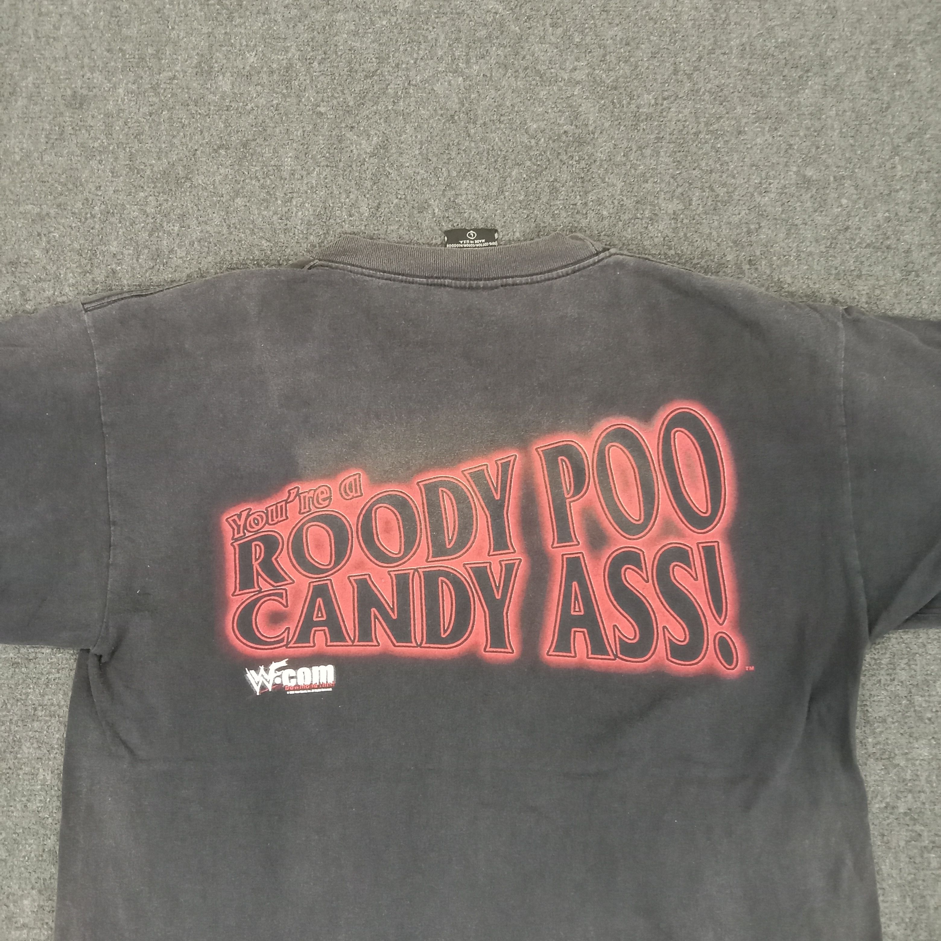 Vintage × WWE × WWF The Rock Says.. Dwayne Johnson American Wrestler Tshirt Size US L / EU 52-54 / 3 - 6 Thumbnail