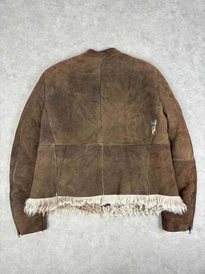 Emporio Armani AW2003 Emporio Armani Brown Beige Shearling Fur-Lined Leather Jacket Size US L / EU 52-54 / 3 - 5 Thumbnail