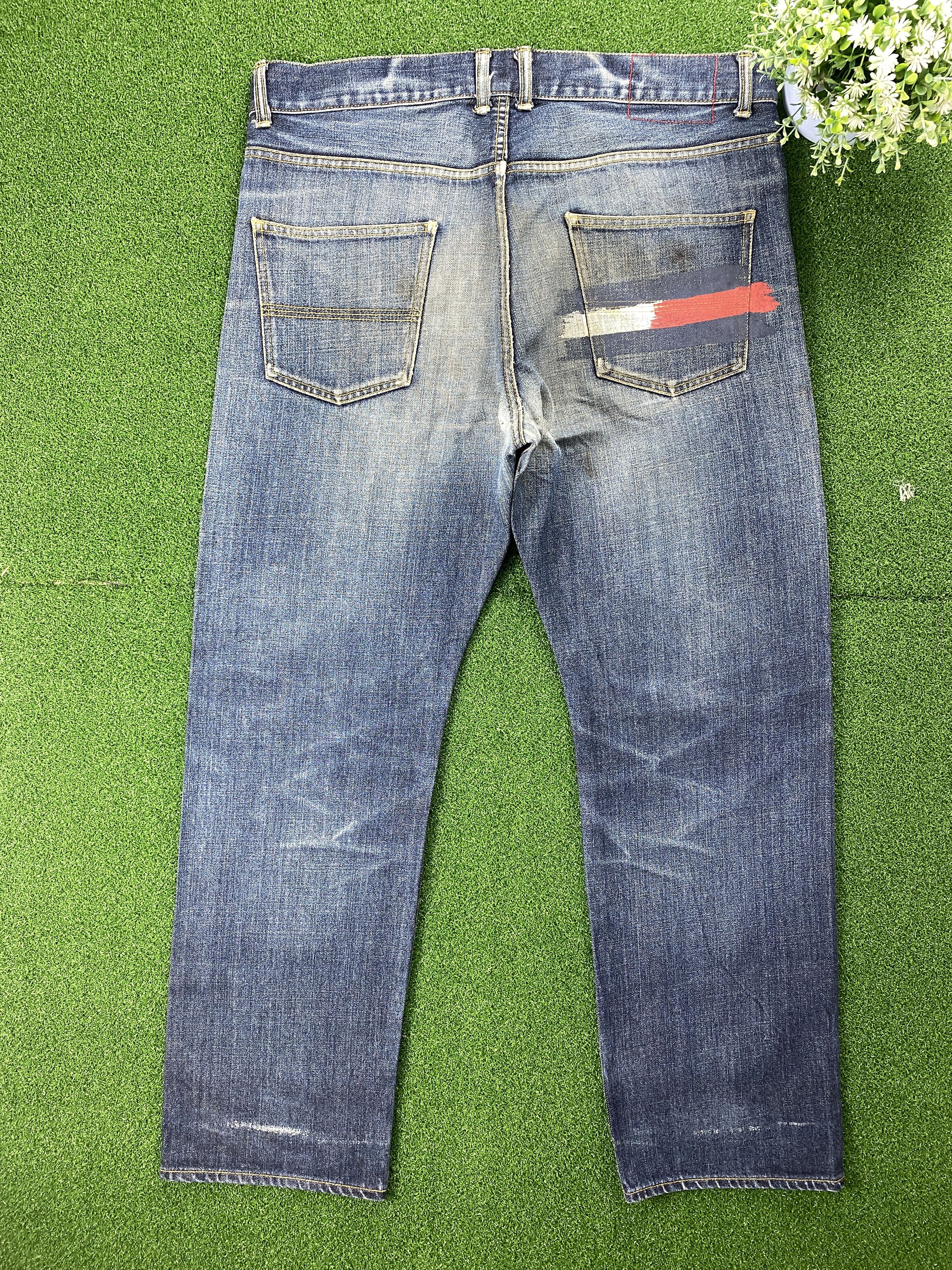 Tommy Hilfiger 💢 Selvedge Vintage Tommy Faded Blue Jeans CP0090 Size US 38 / EU 54 - 5 Thumbnail