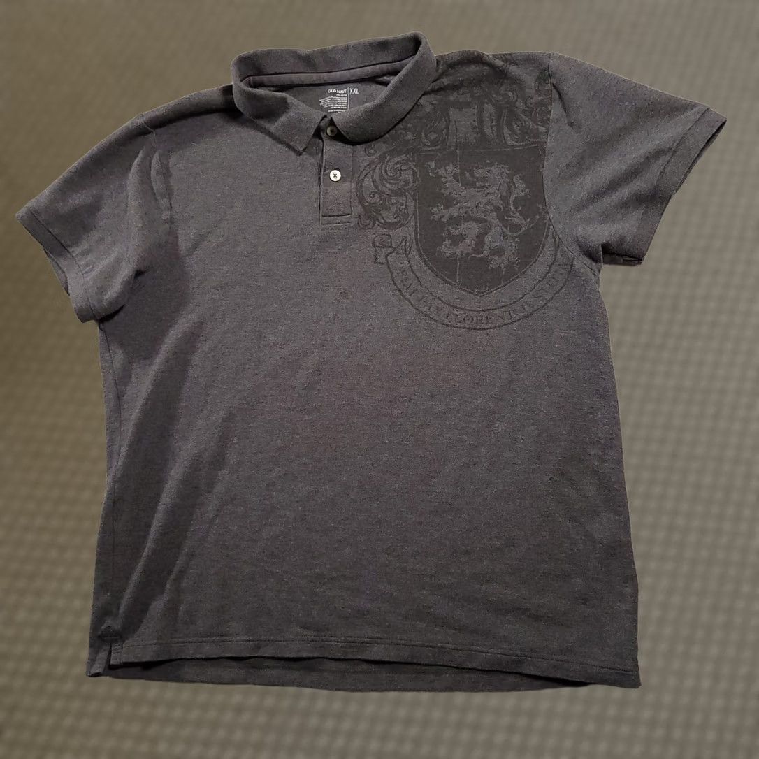 Old Navy Old Navy Polo Shirt Adult 2XL Gray Short Sleeve Casual Rugby Crest Mens Size US XXL / EU 58 / 5 - 1 Thumbnail