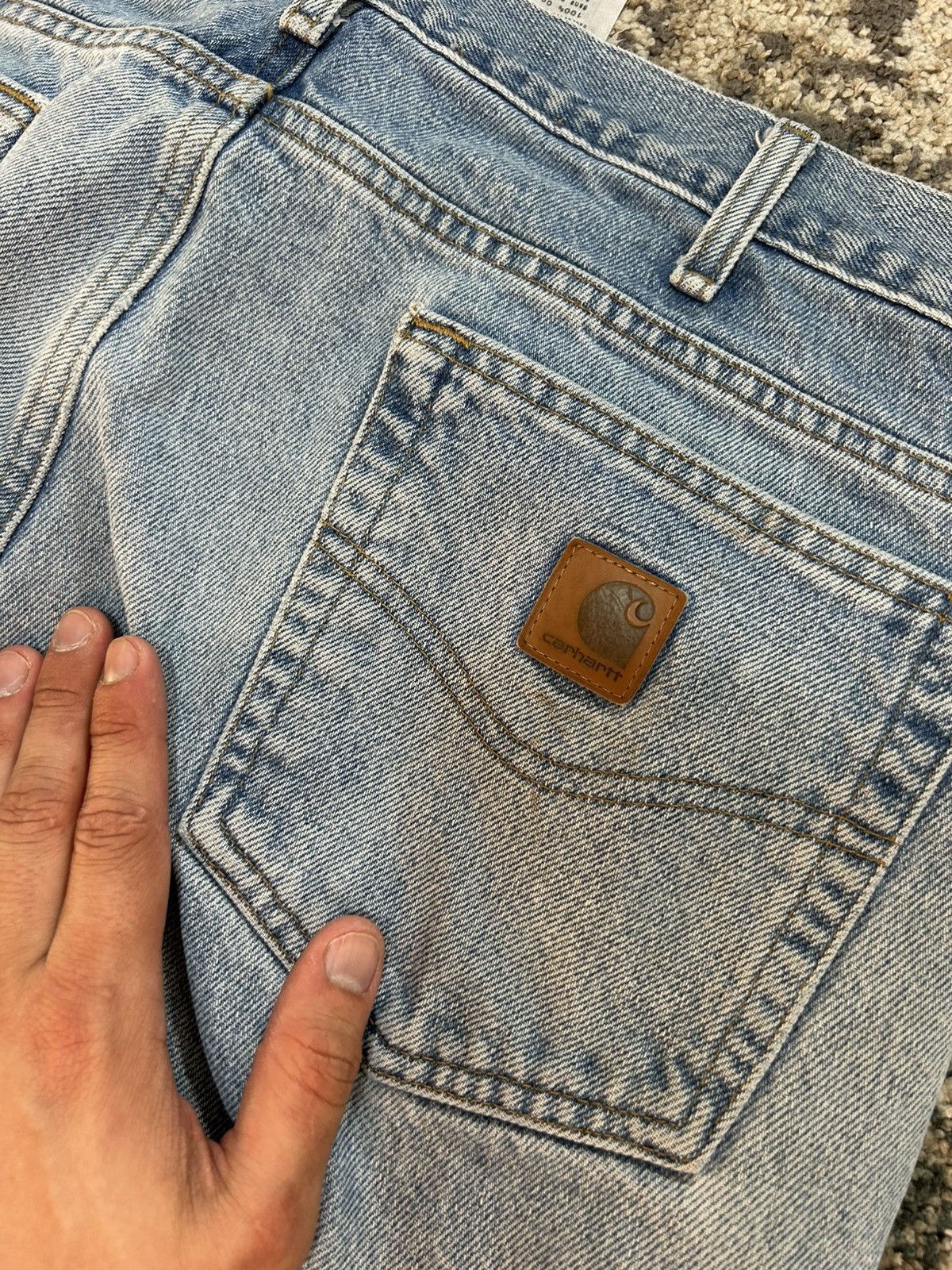 Carhartt Carhartt Light Wash Denim Jeans Size US 34 / EU 50 - 2 Thumbnail