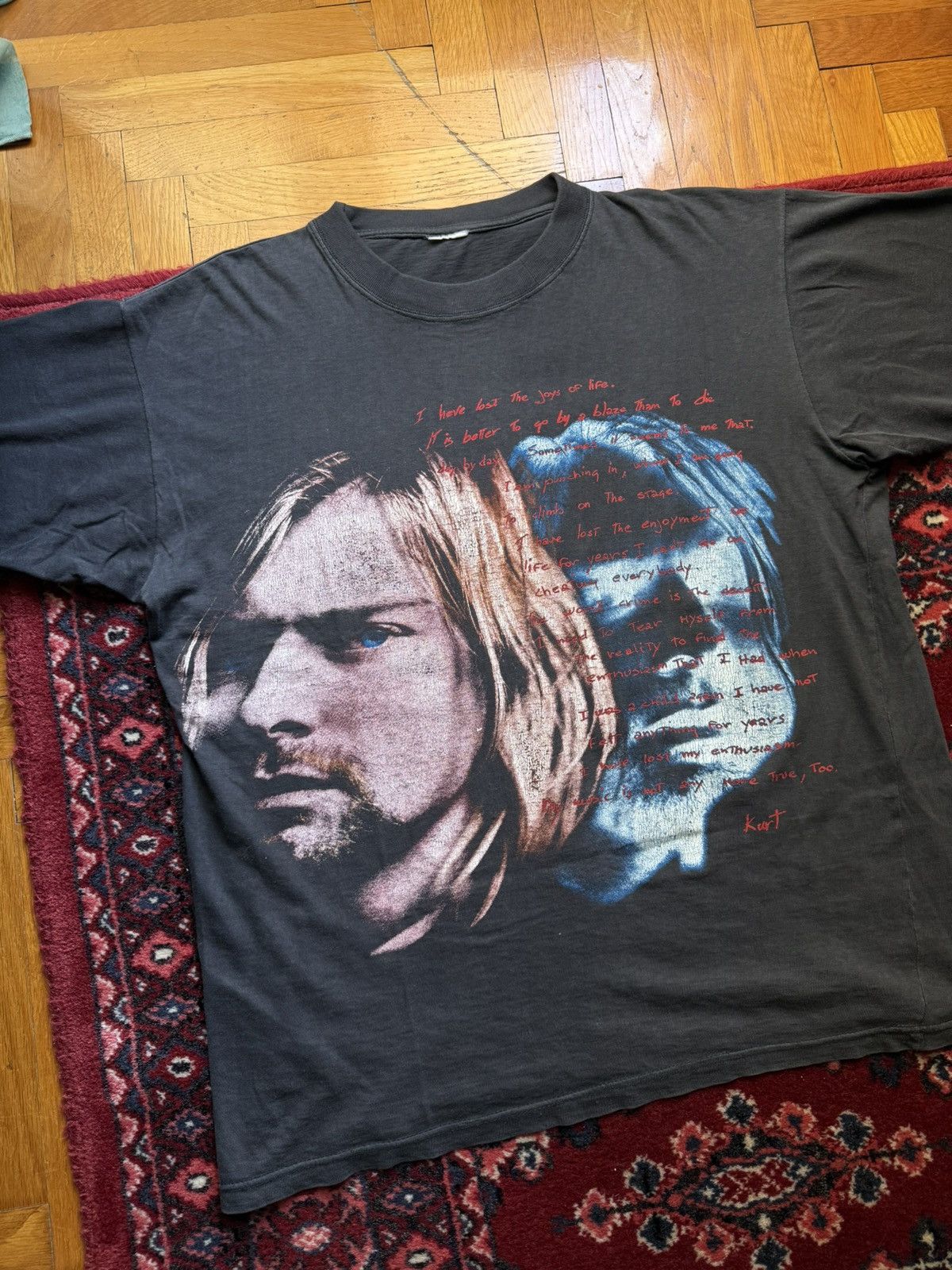 Nirvana Vintage 90’s bootleg Kurt Cobain Grunge Is Dead T-shirt Size US L / EU 52-54 / 3 - 1 Thumbnail