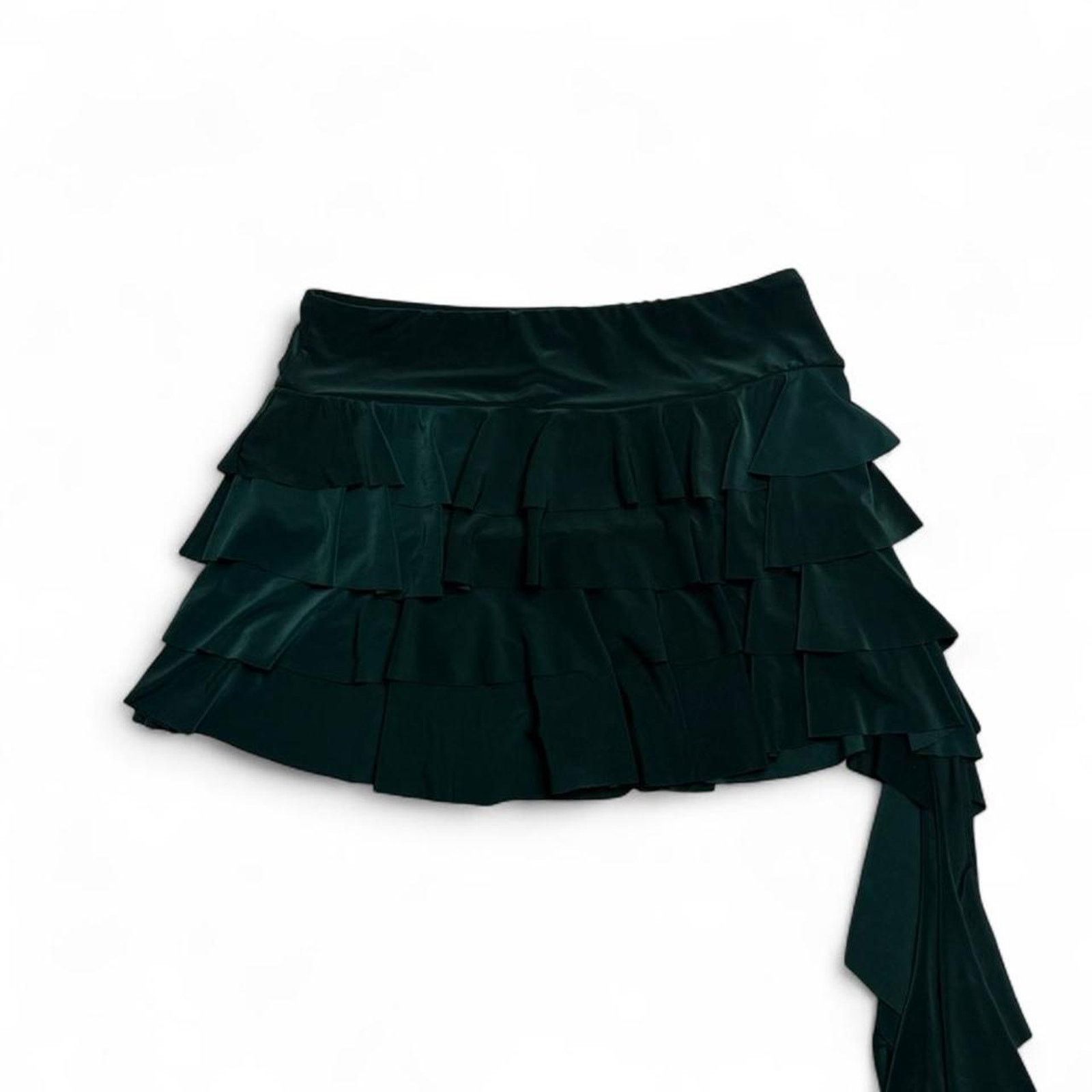 Other green-blueish ruffle mini skirt with tiered detail Size S Size 27" / US 4 / IT 40 - 2 Thumbnail