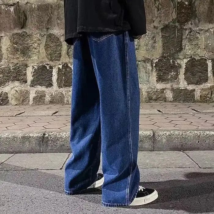 Japanese Brand Blue Color High Street Straight Loose Wide Leg Denim Pant Size US 32 / EU 48 - 3 Thumbnail