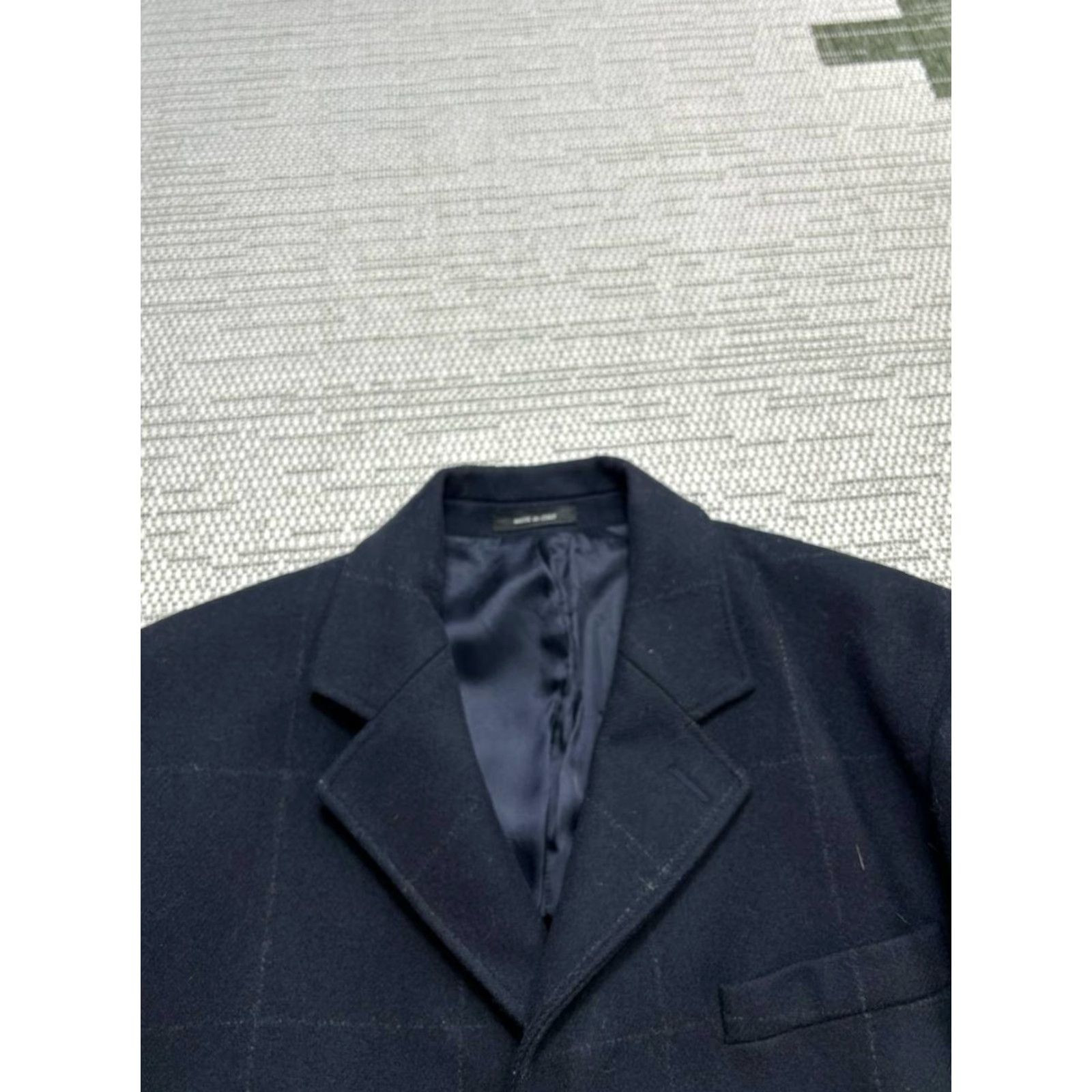 Club Monaco Club Monaco Overcoat Mens Large Blue Wool Coat Long Casual Winter Classic Mens Size US L / EU 52-54 / 3 - 2 Thumbnail