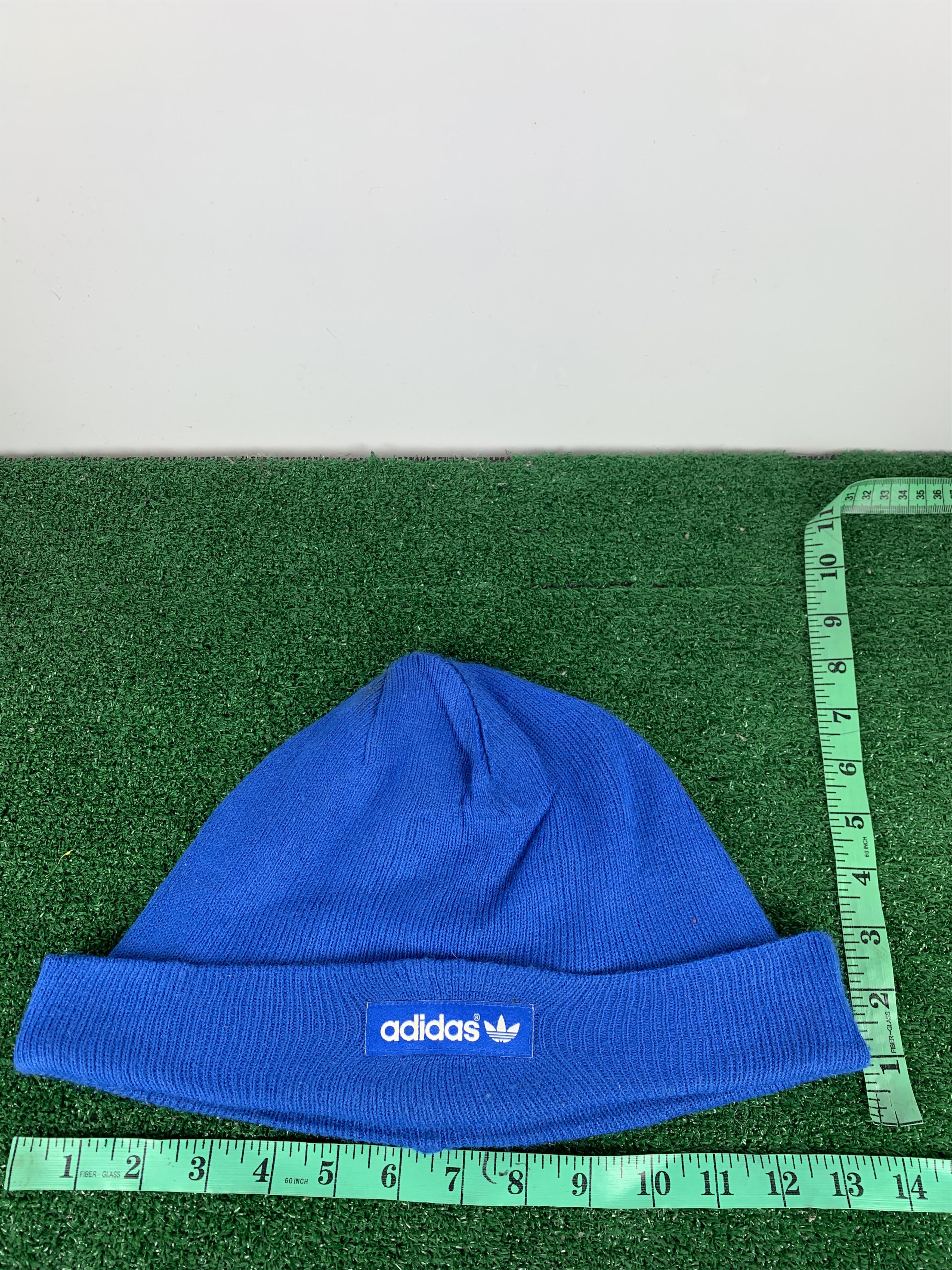 Adidas Vintage Adidas Trefoil Beanie Blue BA0007 Size ONE SIZE - 9 Thumbnail