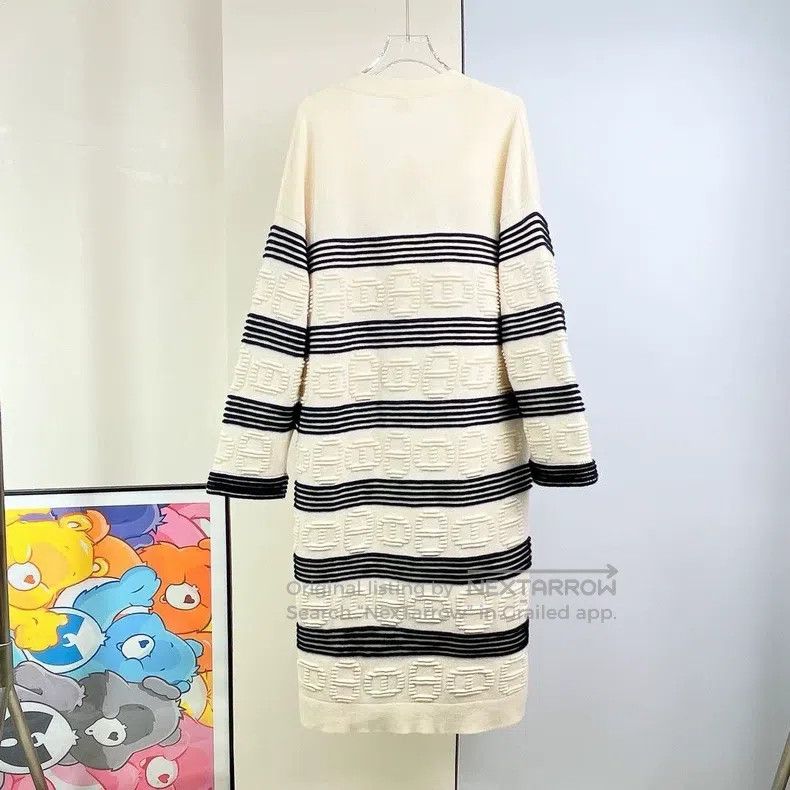Hermes Hermes Pig Nose Striped Cashmere Cardigan Size XXS / US 00 / IT 34 - 3 Thumbnail