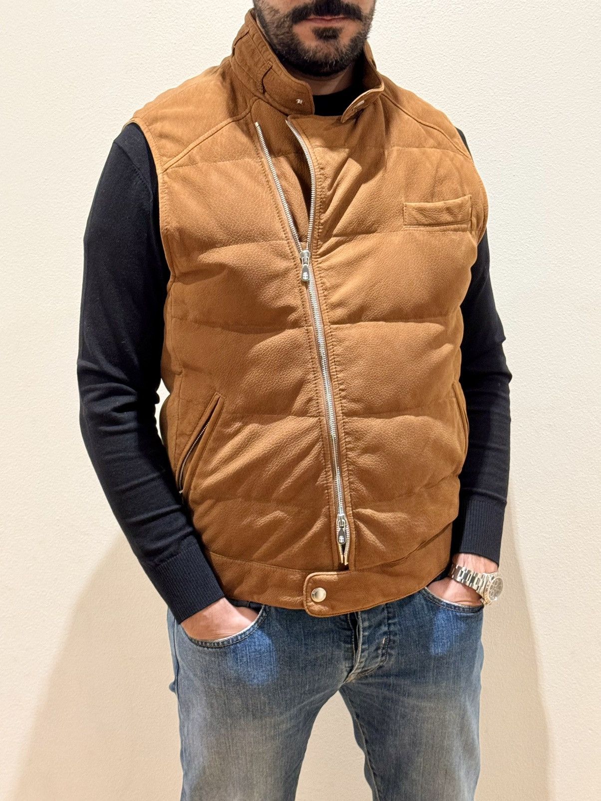 Brunello Cucinelli Suede vest with goose down padding Size US M / EU 48-50 / 2 - 9 Thumbnail