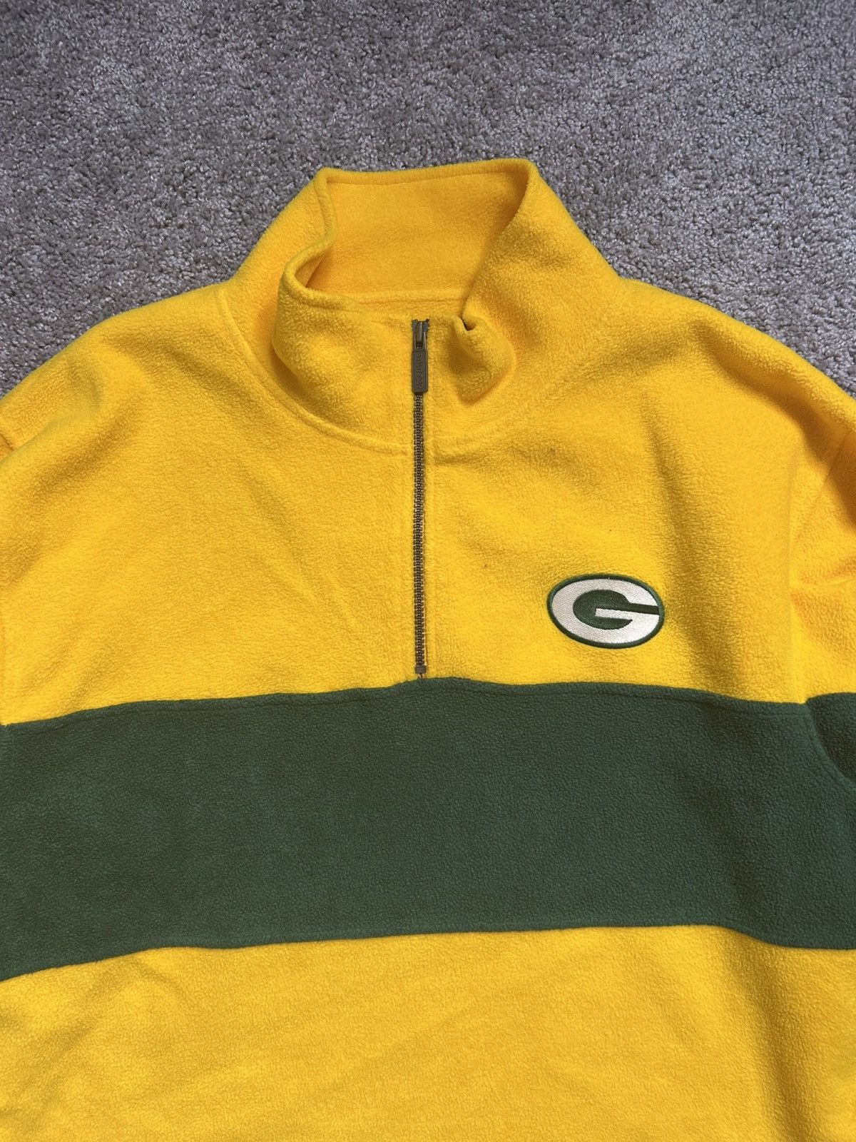 Starter Vintage 90s Starter Green Bay Packers Fleece Quarter Zip Size US L / EU 52-54 / 3 - 2 Thumbnail