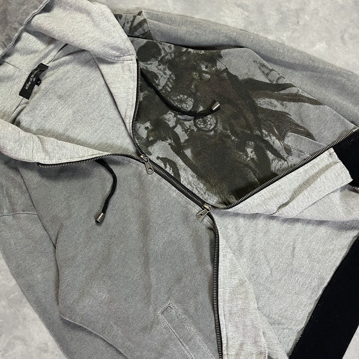 In The Attic 2000s In The Attic Japanese Skull Punk Graphic Zip Up Ifsix Size US L / EU 52-54 / 3 - 6 Thumbnail