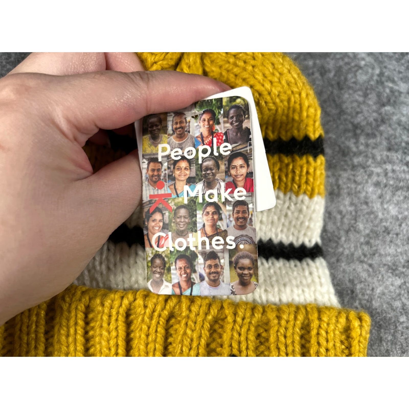 Vintage Known Supply Beanie Toque One Size Adult Yellow White Black Stripe Acrylic NEW Size ONE SIZE - 4 Thumbnail