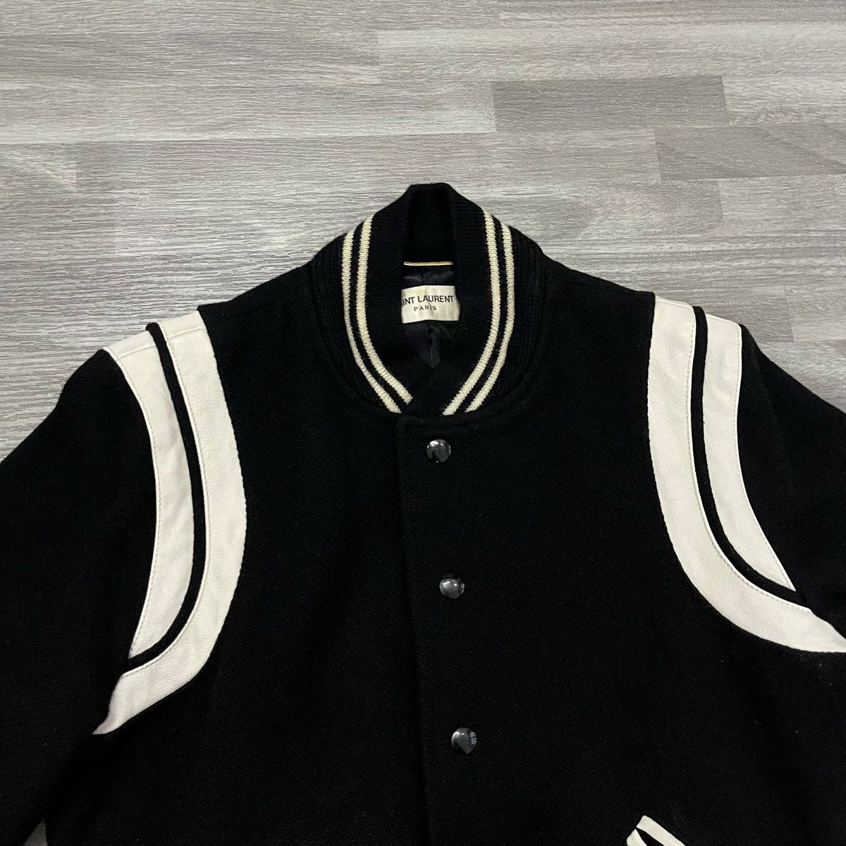 Hedi Slimane × Saint Laurent Paris HEDI SLIMANE X SAINT LAURENT TEDDY JACKET IN F40 Size M / US 6-8 / IT 42-44 - 3 Thumbnail