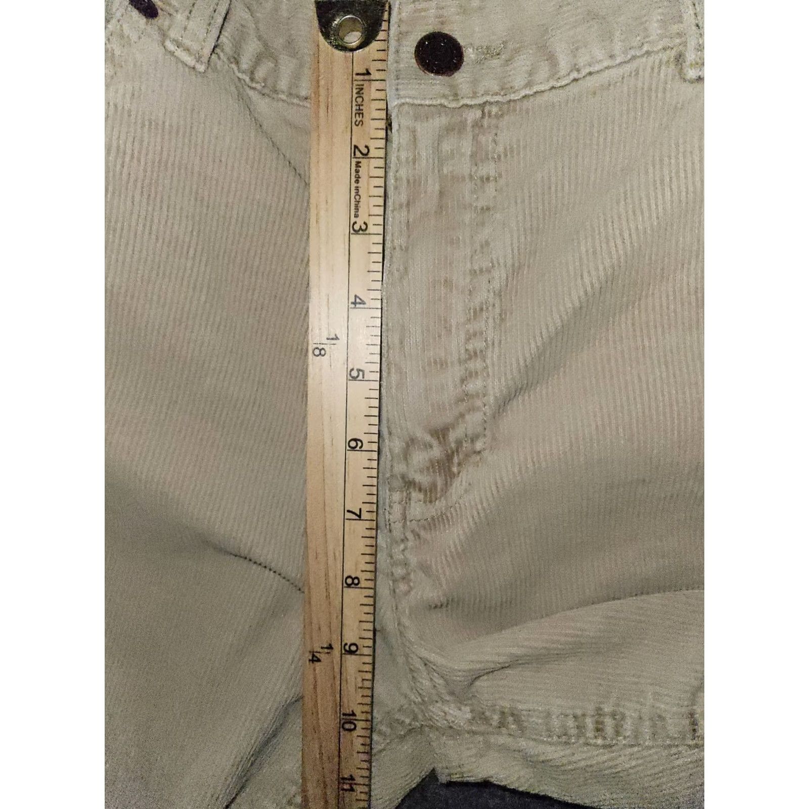 Eddie Bauer VINTAGE Eddie Bauer Corduroy Pants Womens 12 Tan Mid Rise Straight Leg Stretch Chino 90s Nature Preppy Mens Womens Girls Boys Size 34" / US 12 / IT 48 - 5 Thumbnail