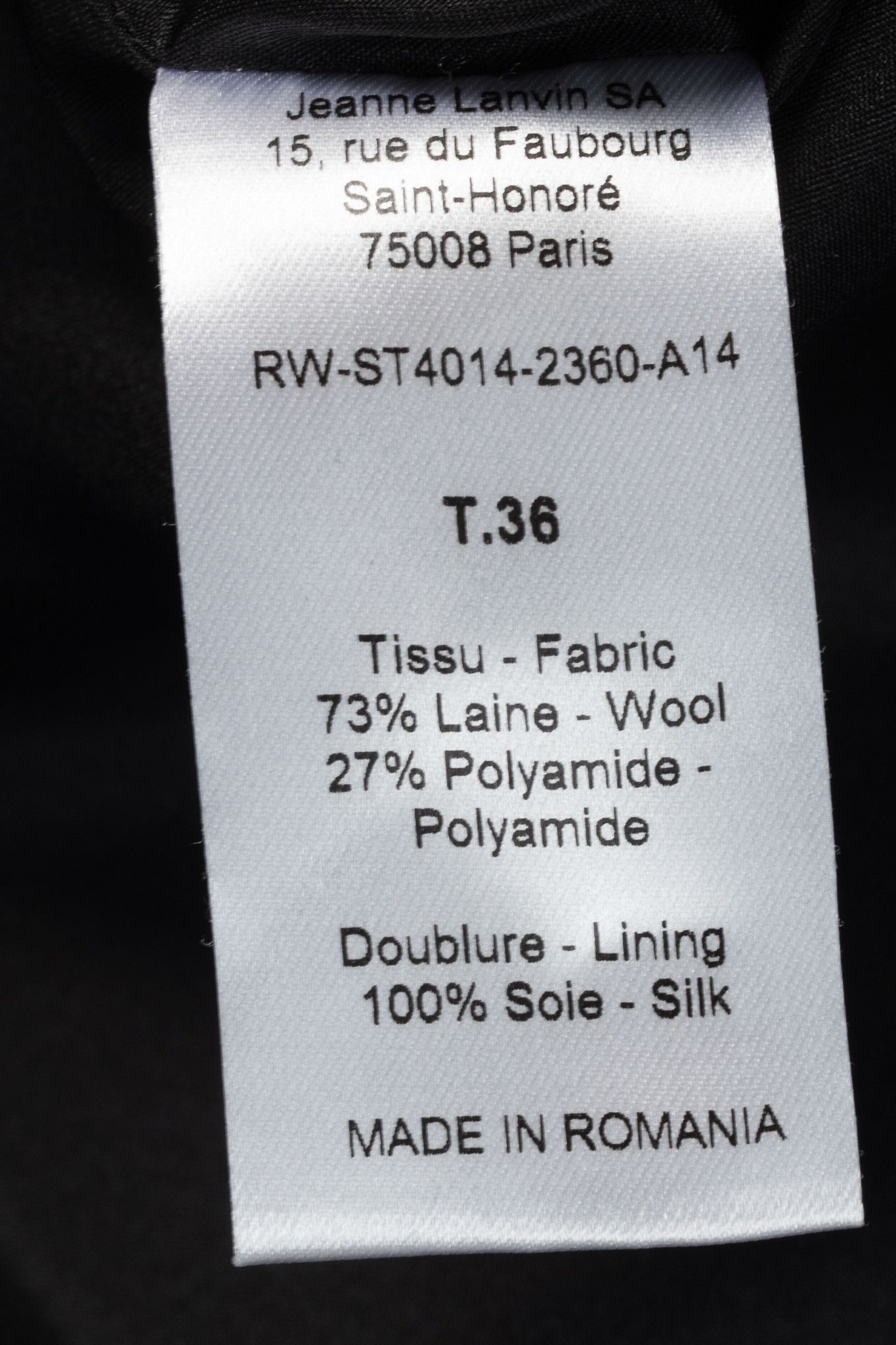 Lanvin Lanvin AW/14 Dark Grey Wool-Blend Grosgrain Pencil Skirt Size 26" / US 2 / IT 38 - 8 Thumbnail