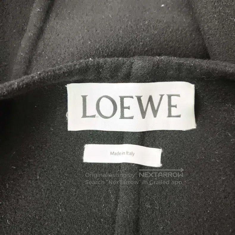 Loewe Loewe Black Wool and Cashmere Tie Front Overcoat Size S / US 4 / IT 40 - 5 Thumbnail