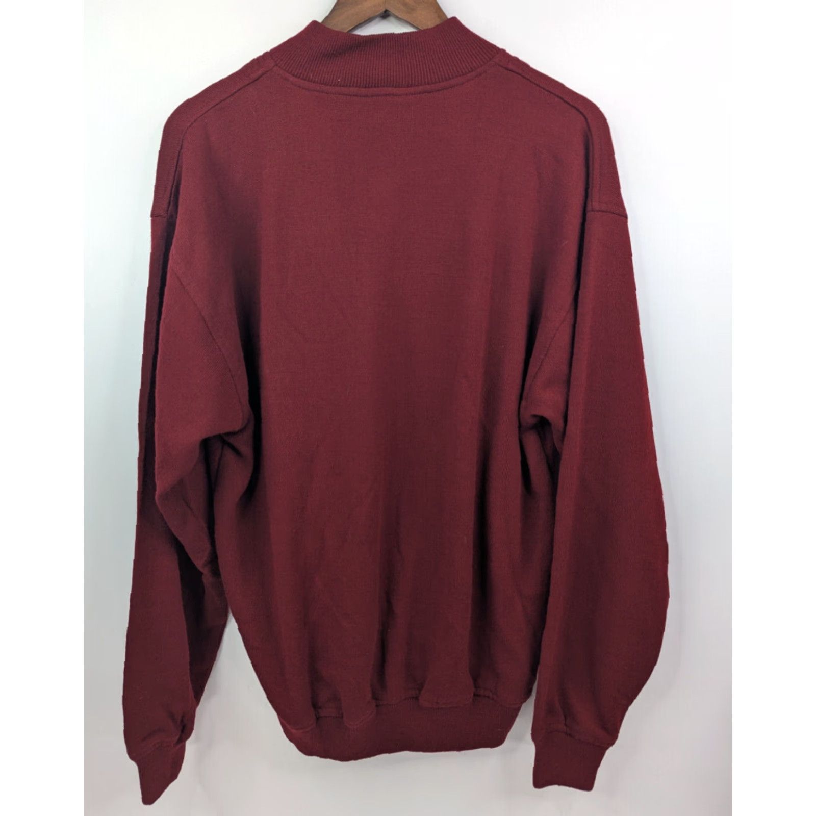 Vintage Grand Banks Mens Red Acrylic Henley 1/4 Button Sweater Size Large Size US L / EU 52-54 / 3 - 4 Thumbnail