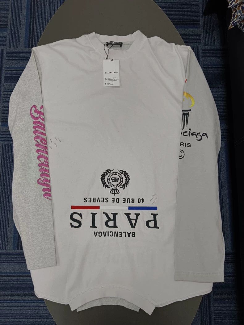 Balenciaga Balenciaga Layered Design Long Sleeve T-Shirt - dmc Size US M / EU 48-50 / 2 - 1 Thumbnail