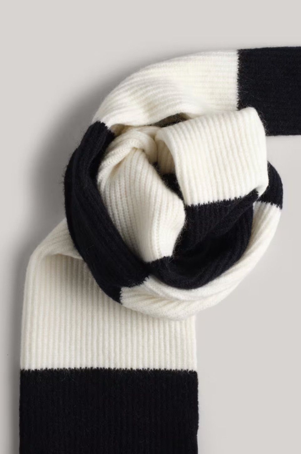 Bella Freud Striped wool mohair b&w Xlong scarf Size ONE SIZE - 2 Thumbnail