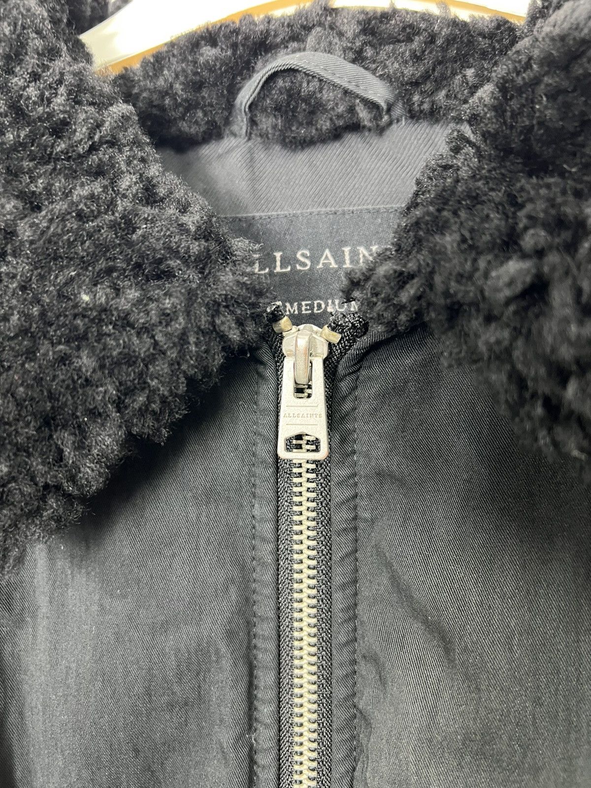 Allsaints Vintage streetwear designer Allsaints Faux Fur Bomber Jacket Size US M / EU 48-50 / 2 - 4 Thumbnail