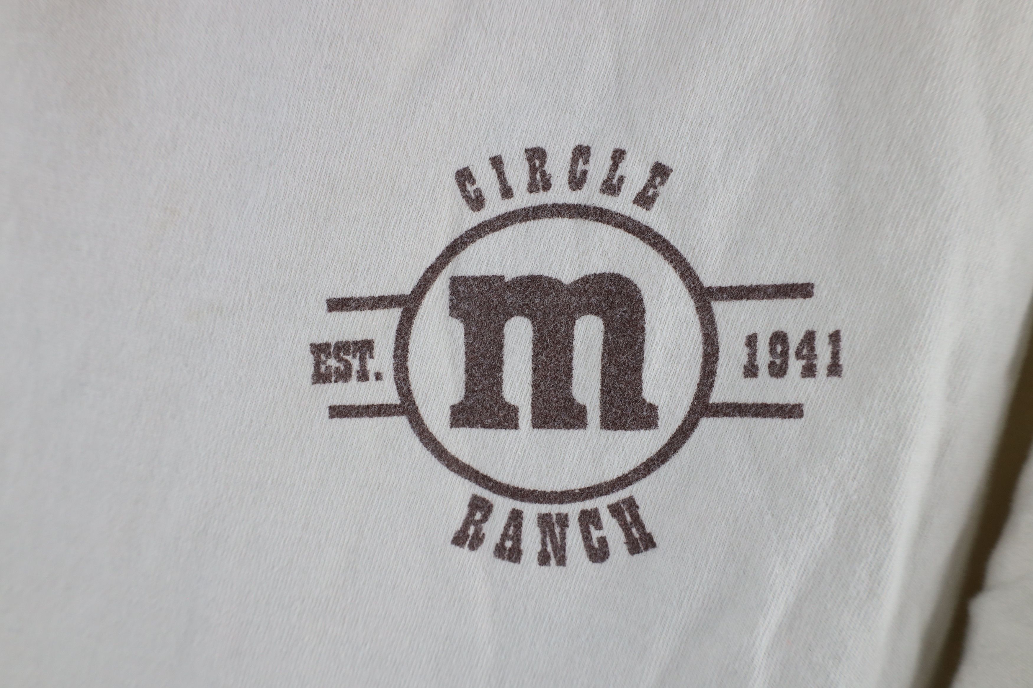 Vintage Vintage Y2K M&Ms World Western Circle Ranch Cowboy T-Shirt Size US L / EU 52-54 / 3 - 5 Thumbnail