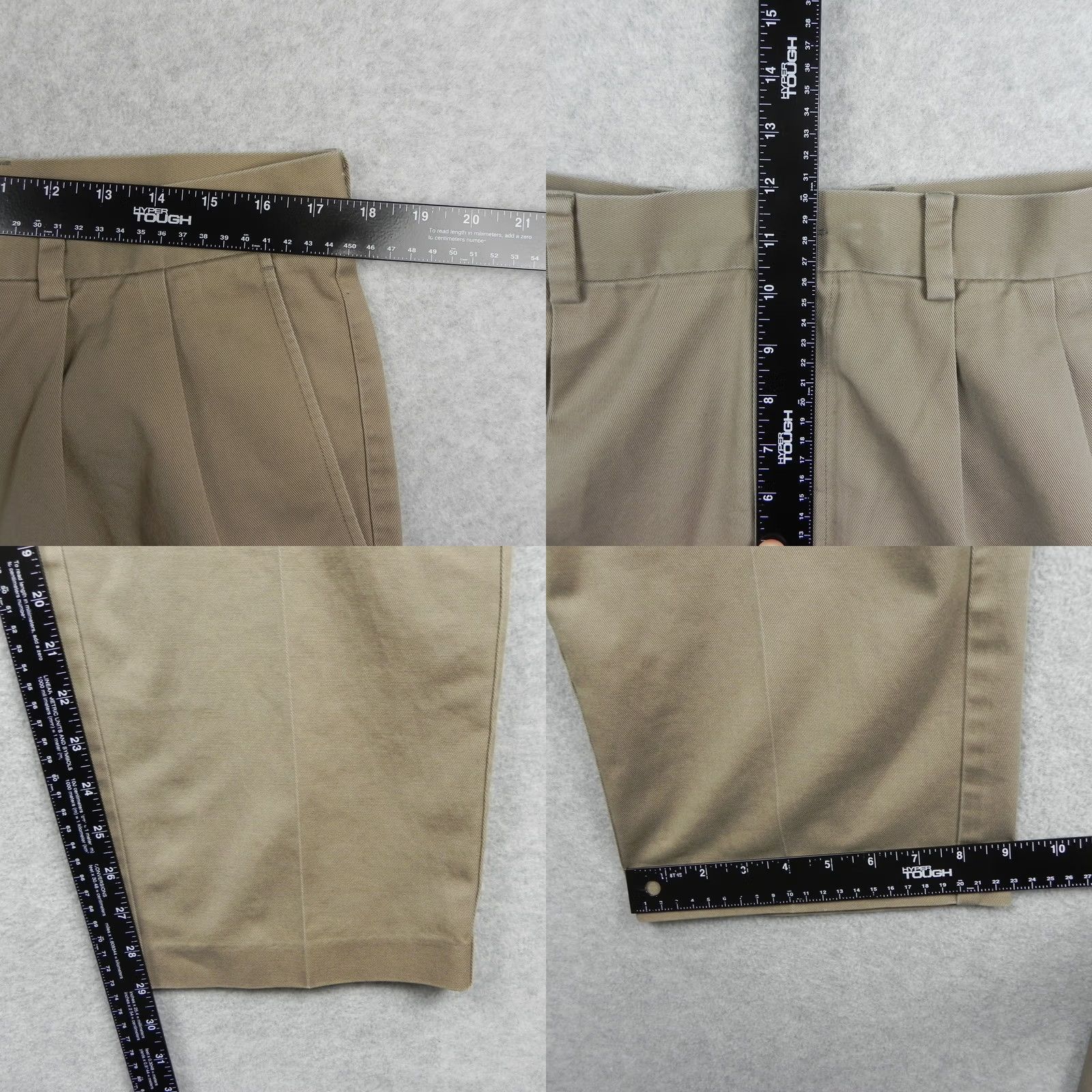 Nordstrom Nordstrom Pants Mens 35x30 Khaki Stretch Pleated Tan Regular Straight Zip Canvas Cotton Blend Brand: Nordstrom Size US 35 - 8 Thumbnail