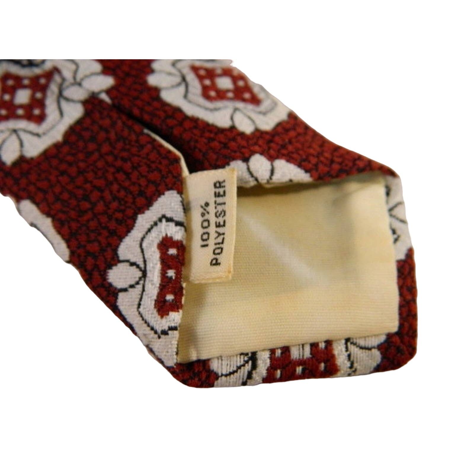 Towncraft Vintage Maroon White Towncraft Par Excellence, Penneys Tie Size ONE SIZE - 7 Thumbnail