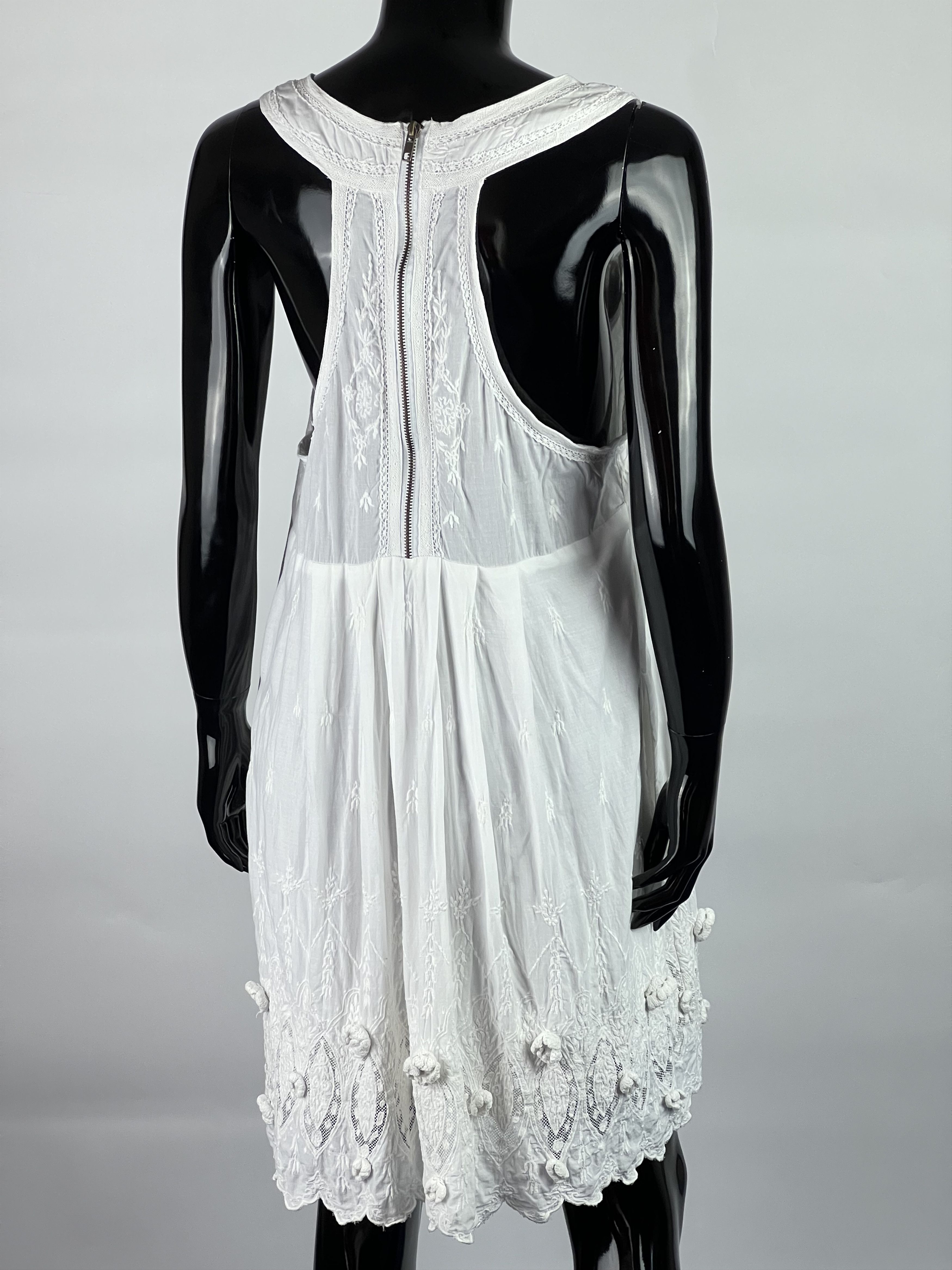 TWINSET Twin Set Simona Barbieri White Sleeveless Dress Size M Size M / US 6-8 / IT 42-44 - 2 Thumbnail