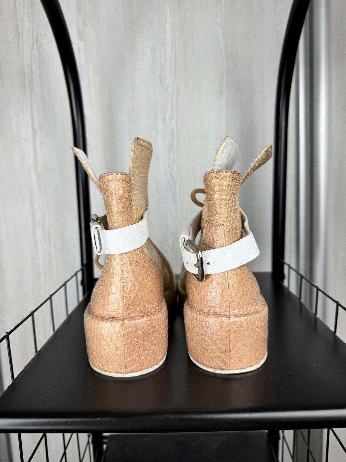 Jil Sander Jil Sander colour blocked snake python style leather boots Size US 7 / IT 37 - 11 Thumbnail